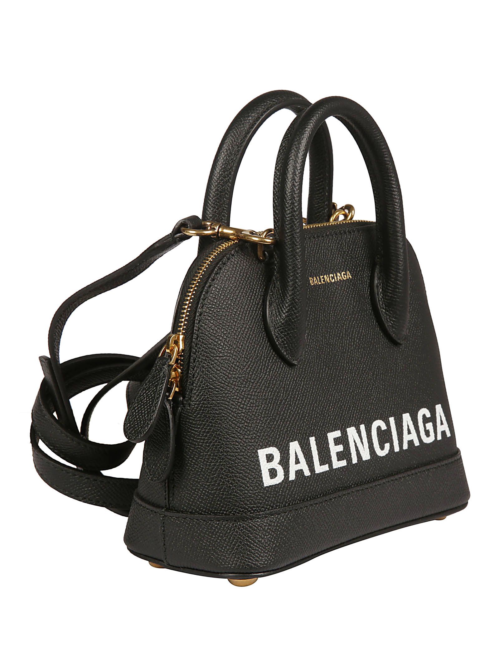 Balenciaga Balenciaga Ville Top Xxs Handbag - Black/white - 10785795 ...