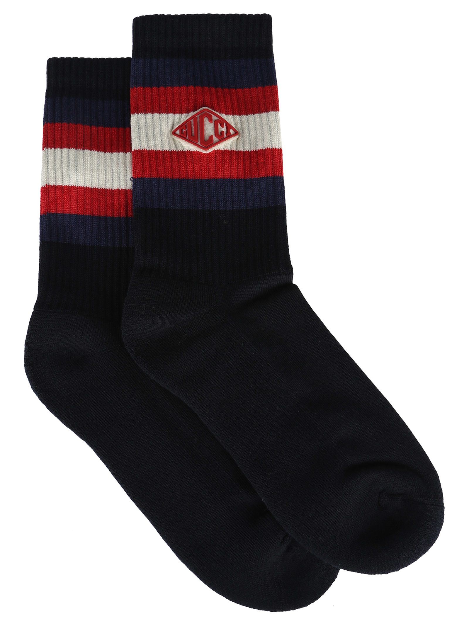 Gucci Gucci Sock New Logo BLUE + WEB 10647555 italist
