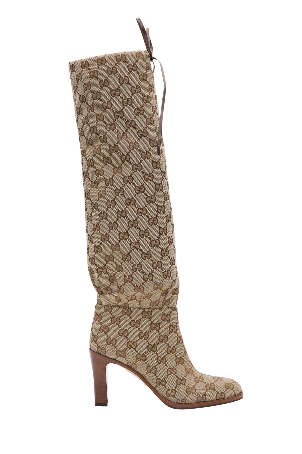 Gucci Gucci Gg Canvas Mid-heel Boot - Beige - 10819713 | italist