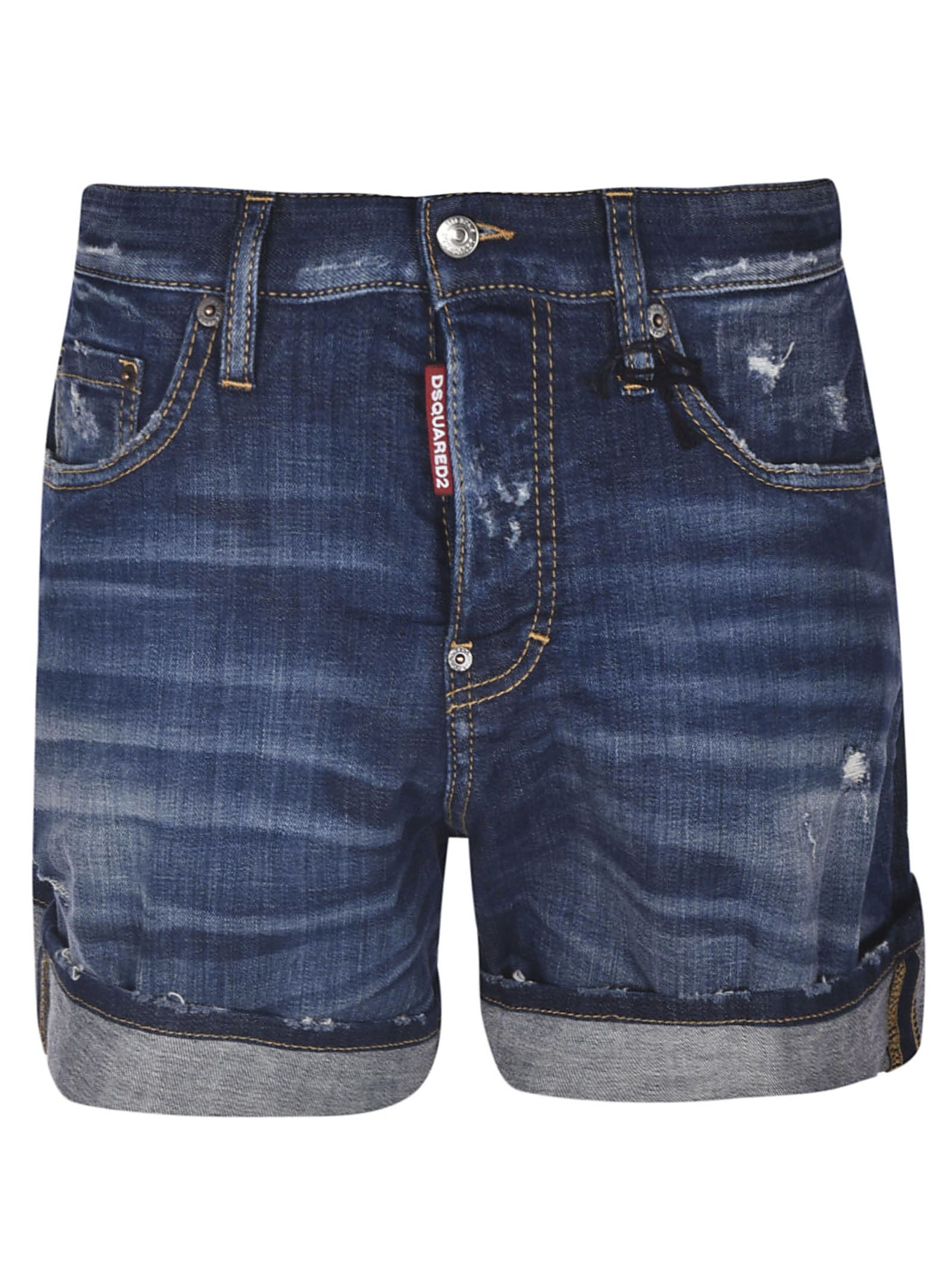 Dsquared2 Dsquared2 Wide Denim Shorts - Blue - 10809367 | italist