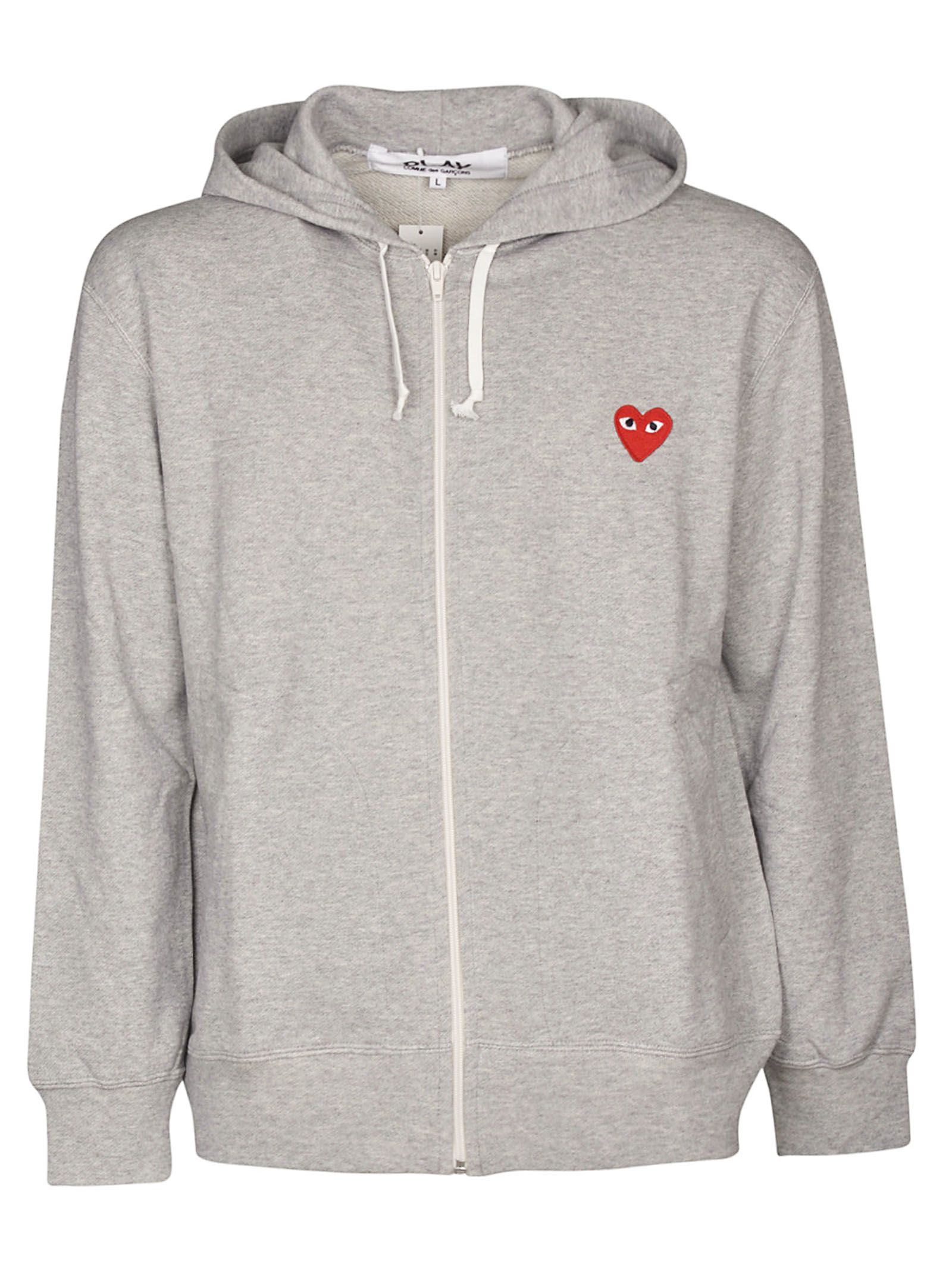 commes des garcons hoodie grey