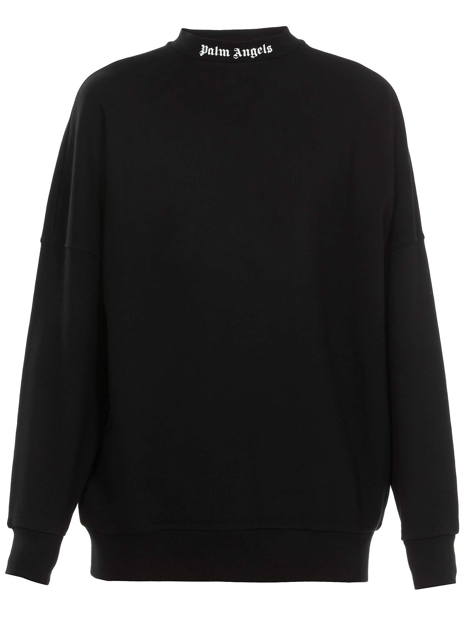 Palm Angels Logo Sweater In Black White | ModeSens