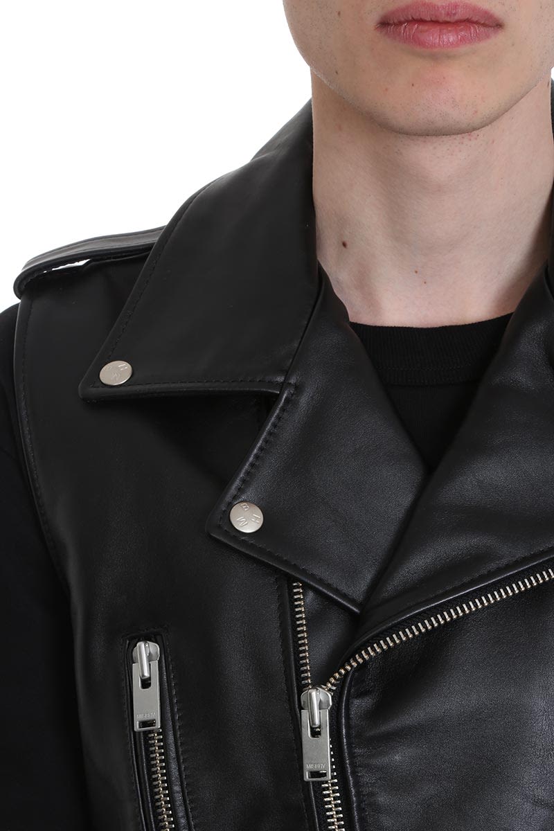 MISBHV MISBHV Polish Jazz Black Leather Jacket - black - 10934039 | italist
