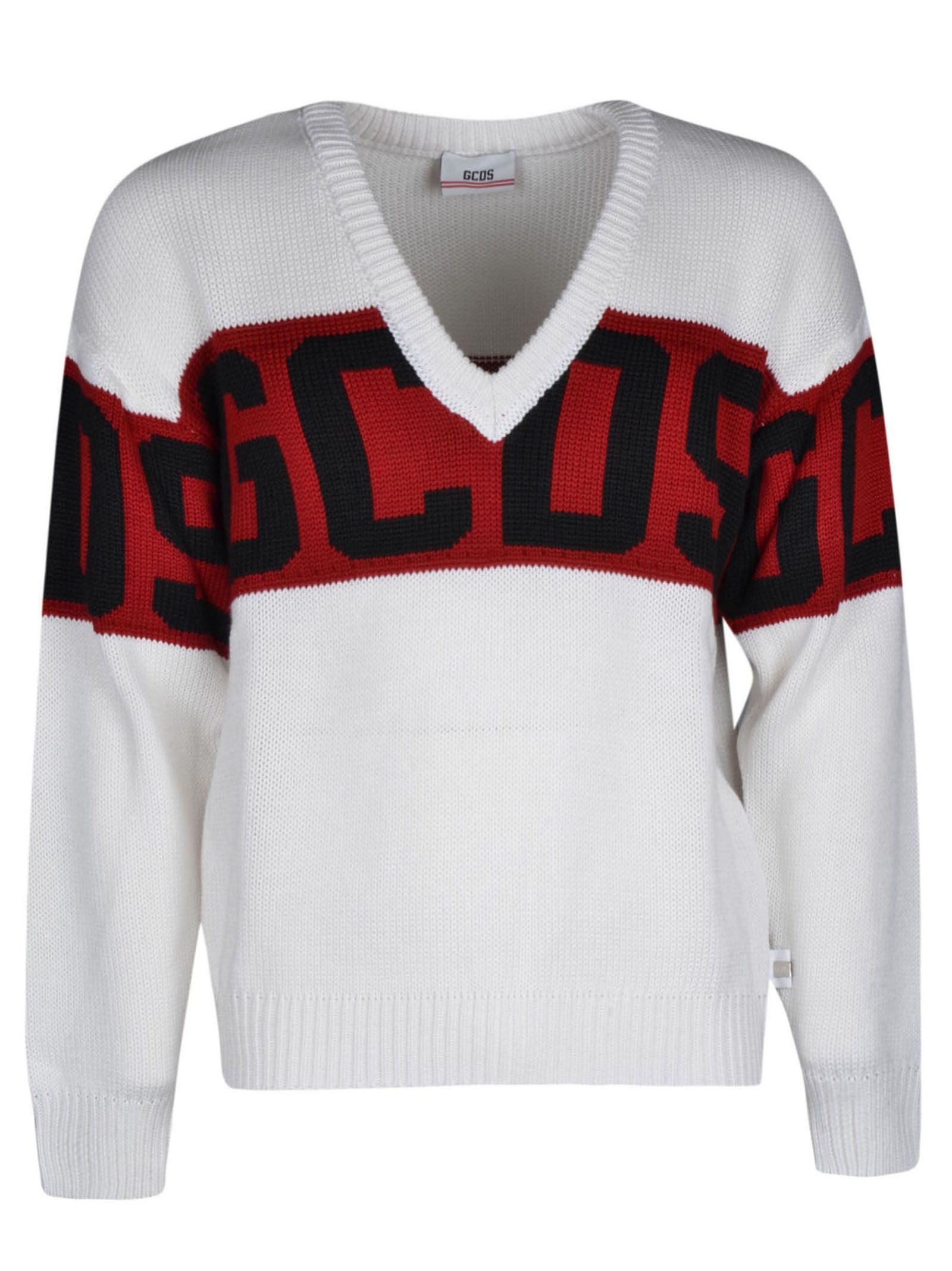GCDS Gcds Logo Sweater - Bianco - 10722437 | italist