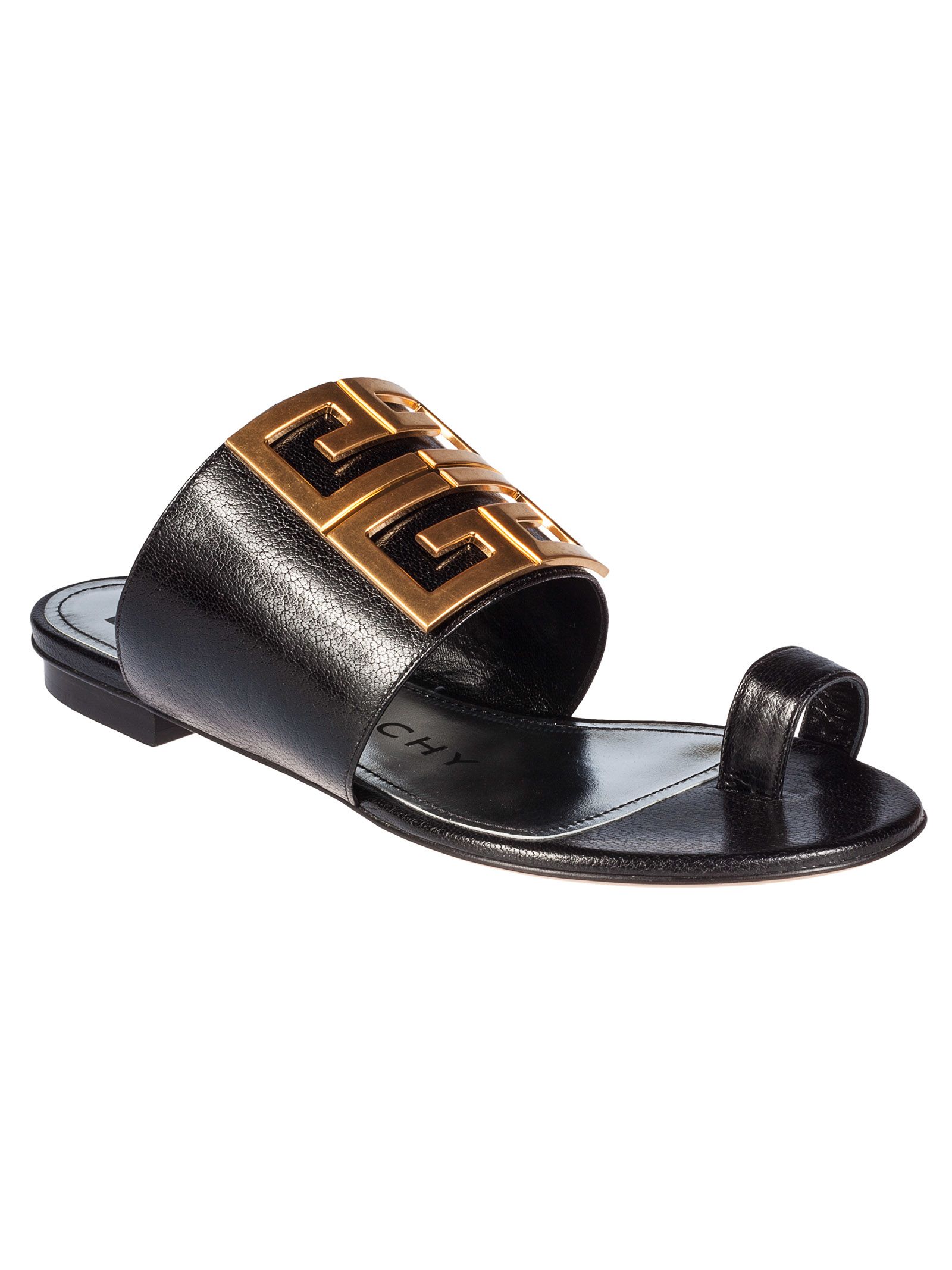 Givenchy Givenchy 4g Logo Flat Sandals - Black - 10840651 | italist