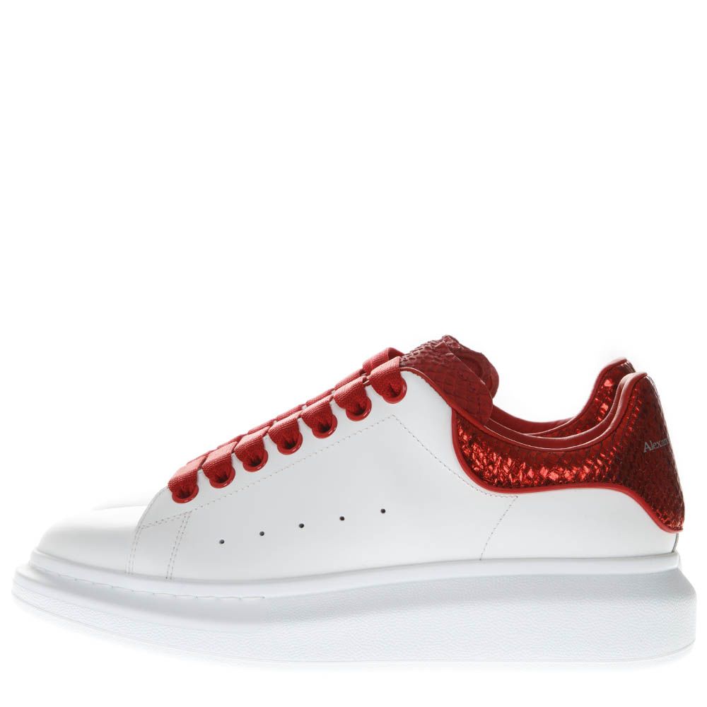 Alexander McQueen Alexander McQueen White & Red Oversize Sneakers ...