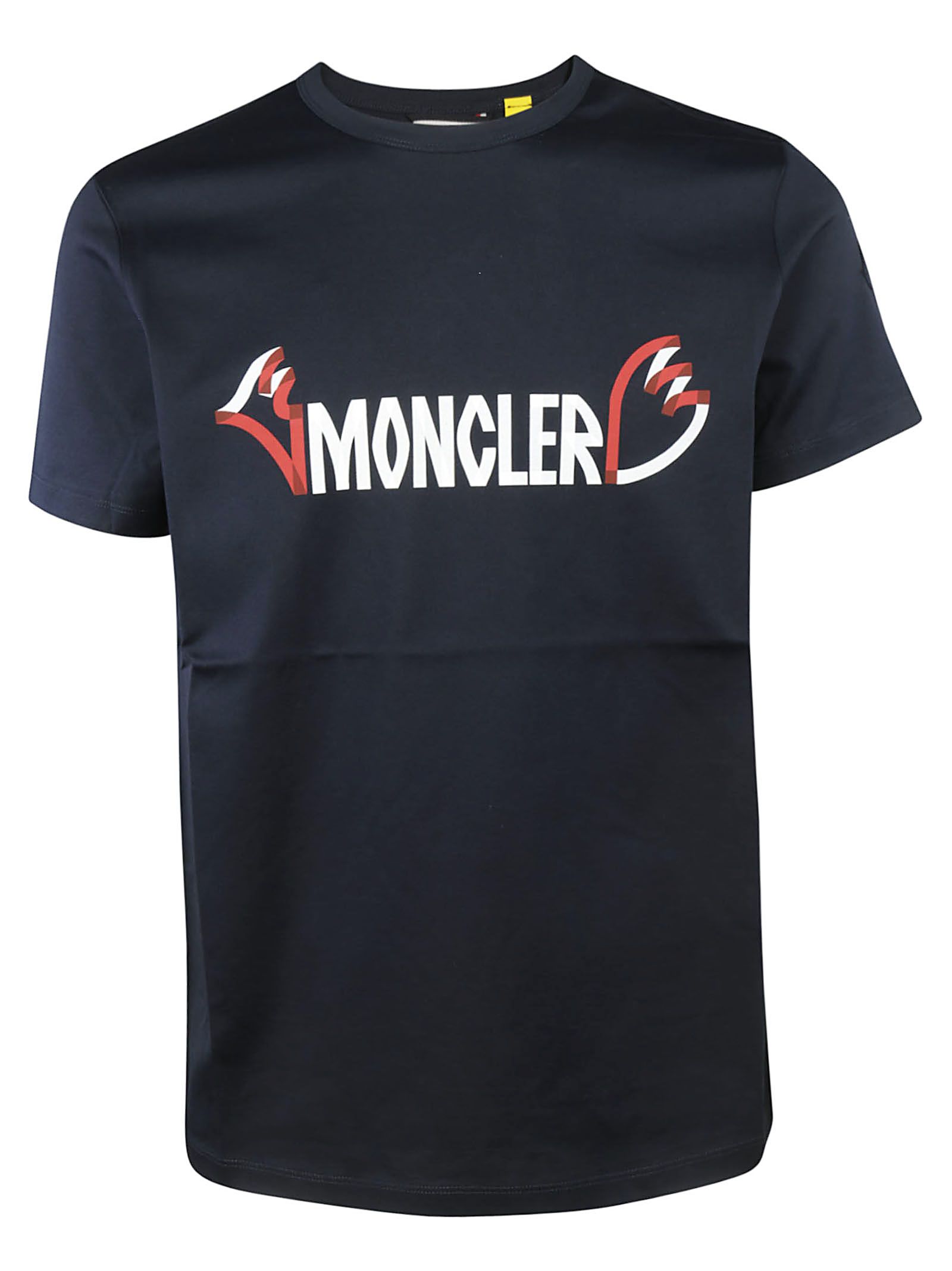 Moncler Moncler Logo T-shirt - Blu - 10706217 | italist