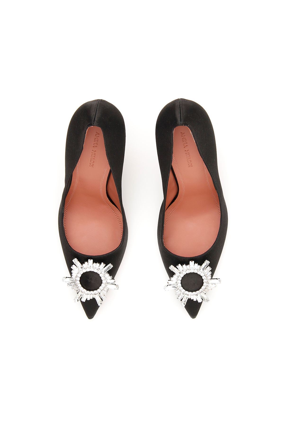amina muaddi satin pumps