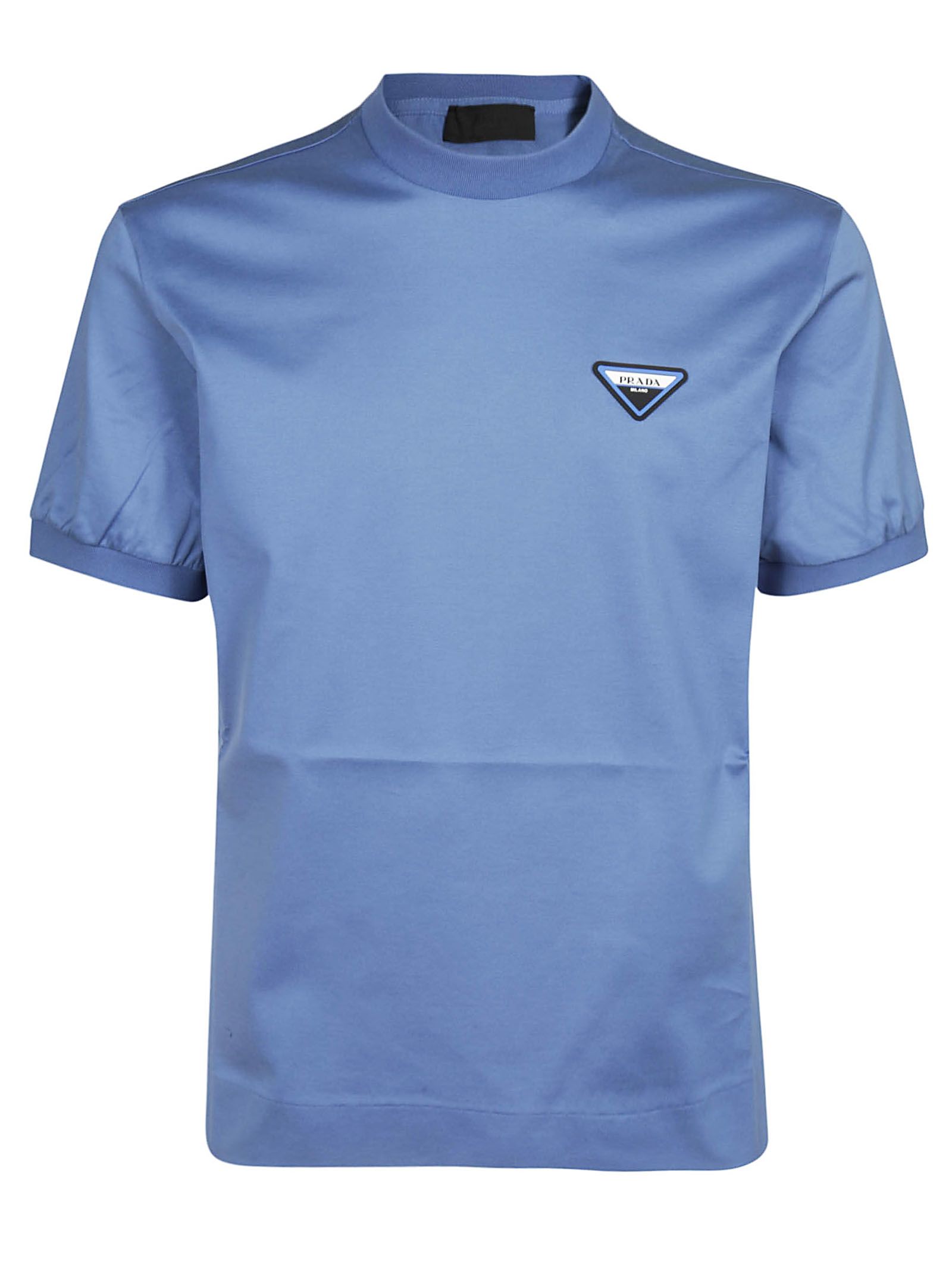 Prada Prada Logo Patch T-shirt - Light Blue - 10831037 | italist