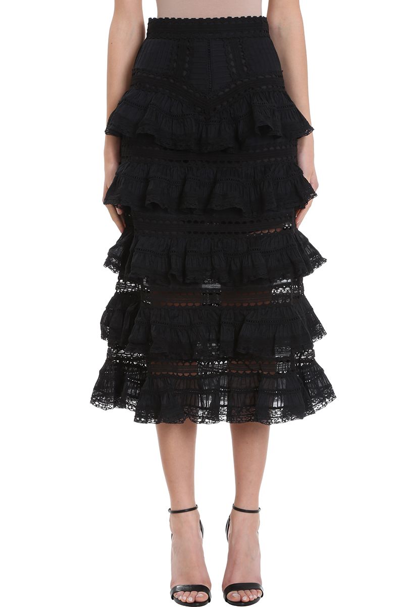 Zimmermann Zimmermann Juniper Pintuck Skirt - black - 10812742 | italist