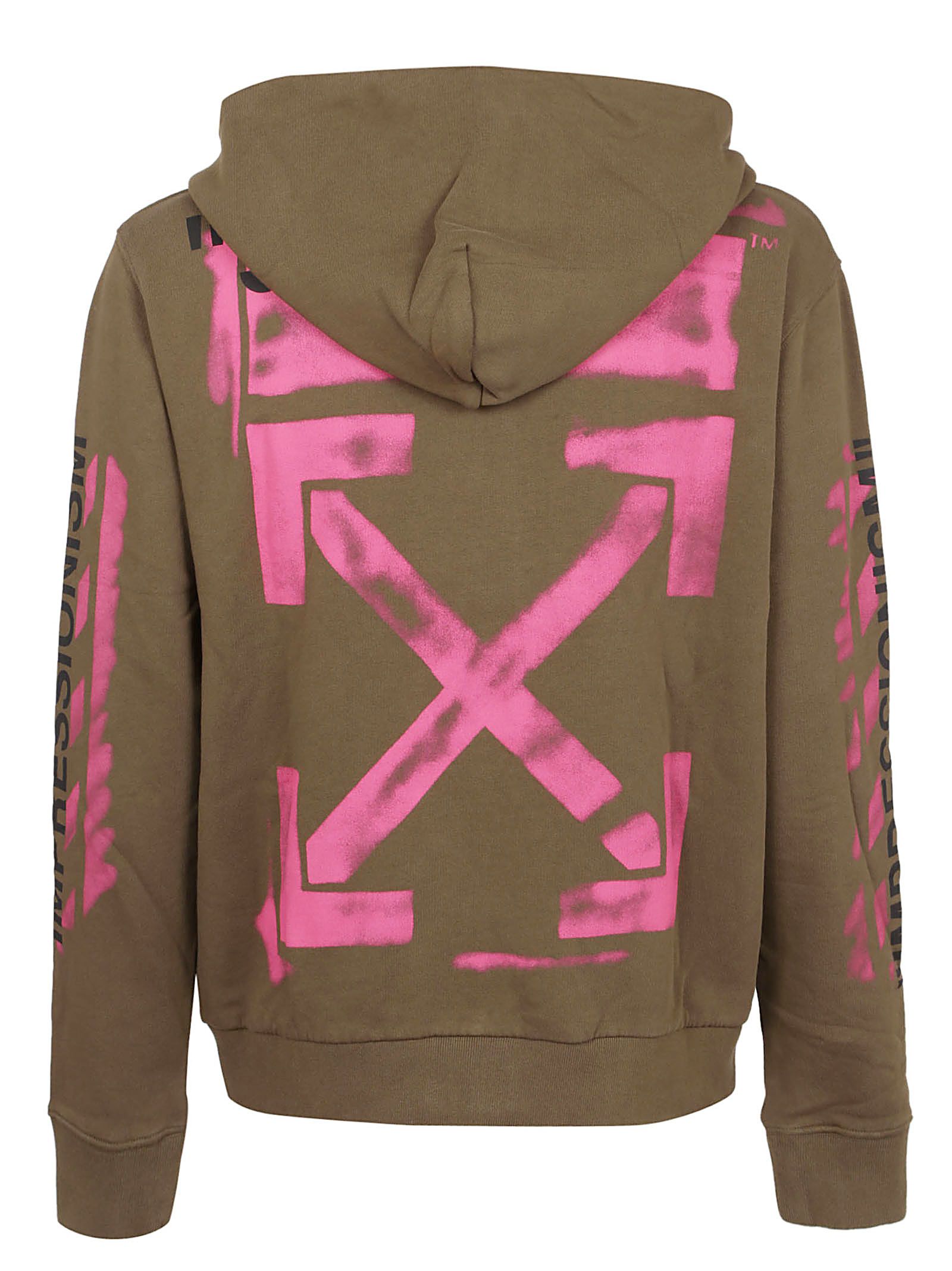 Off-White Off White Classic Diag Stencil Zip Hoodie - Green - 10805662 ...