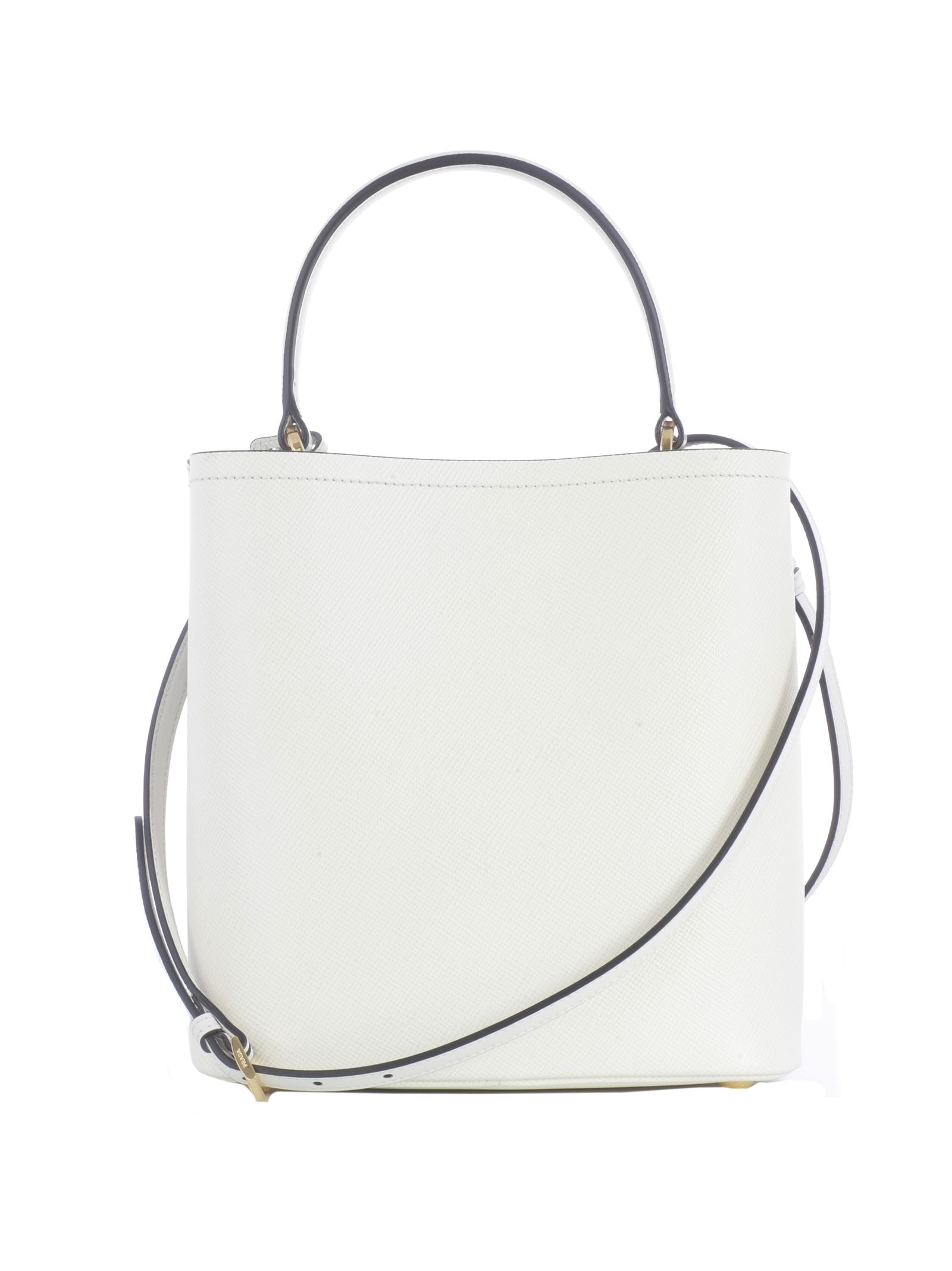 Prada Prada Small Saffiano Bucket Bag - F0g3z White Black - 10784131 | italist