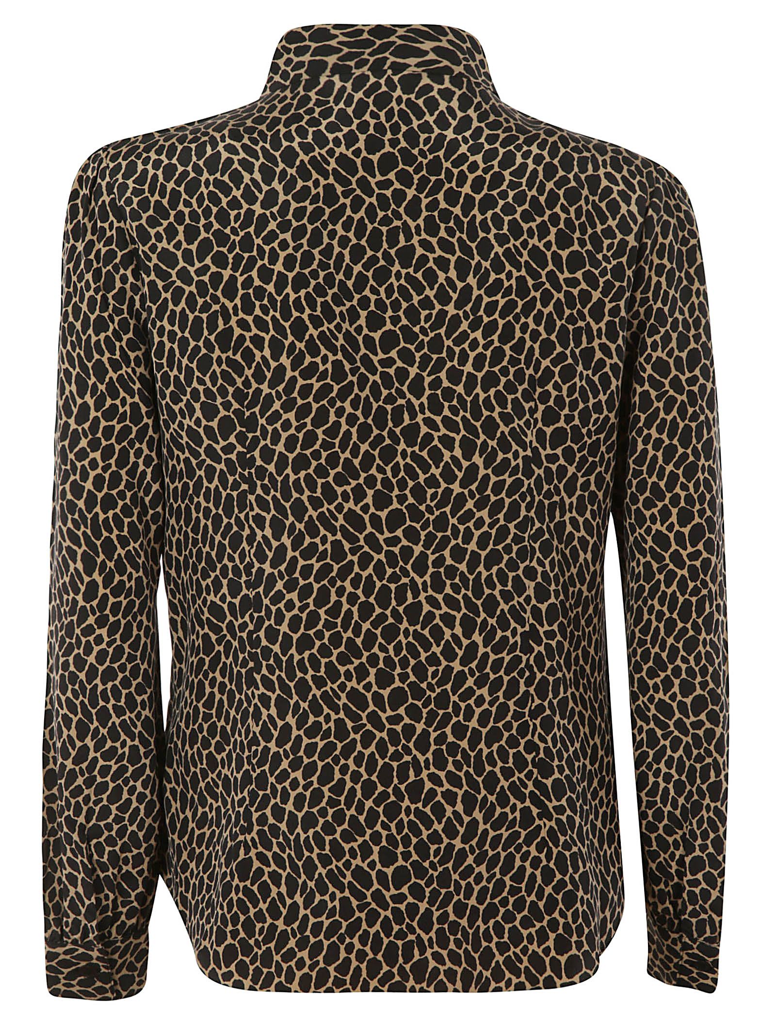 Michael Kors Michael Kors Leopard Print Fitted Shirt - Brown/Black ...