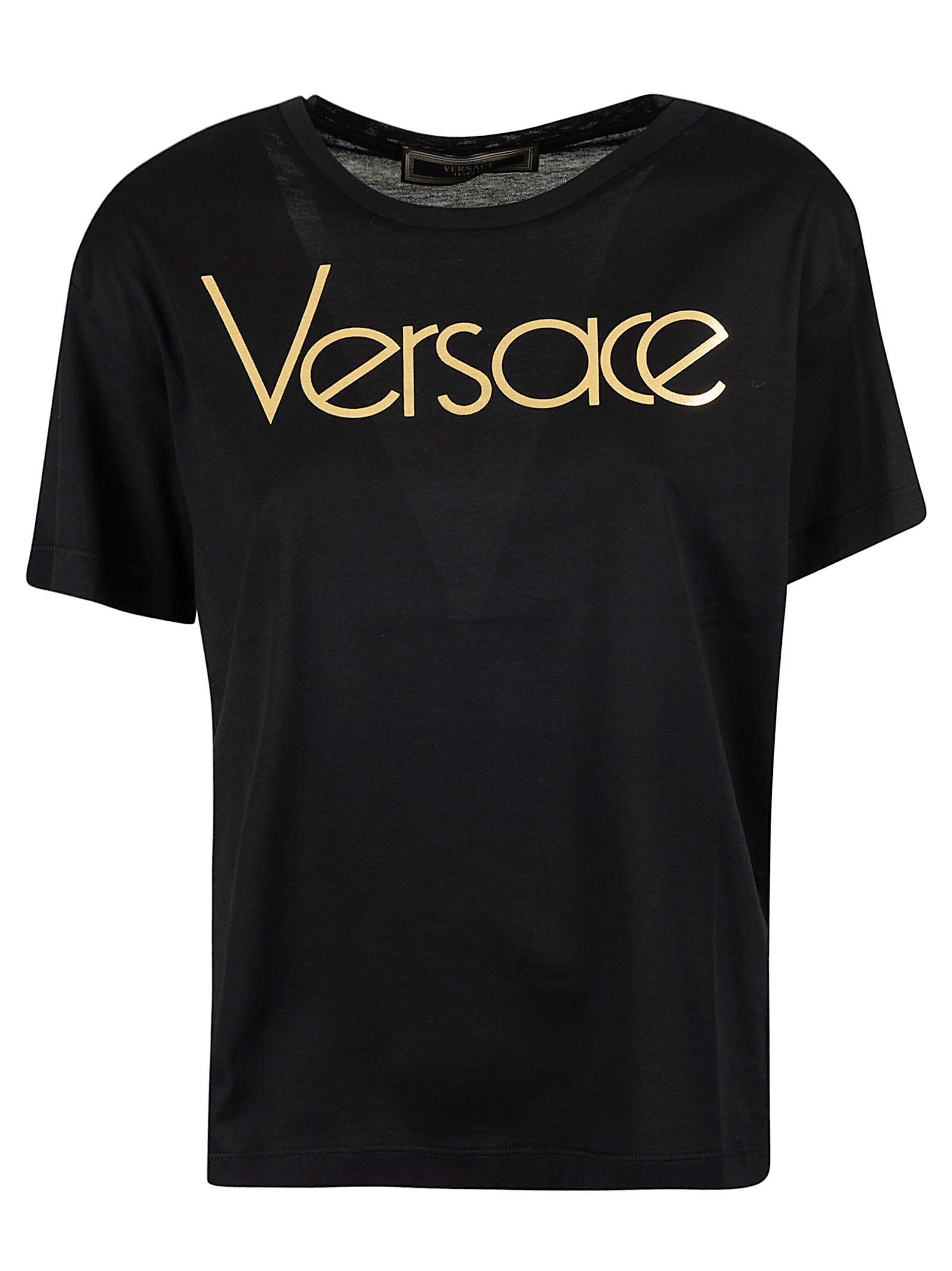 Versace Versace Logo Print T-shirt - Black - 10876948 | italist