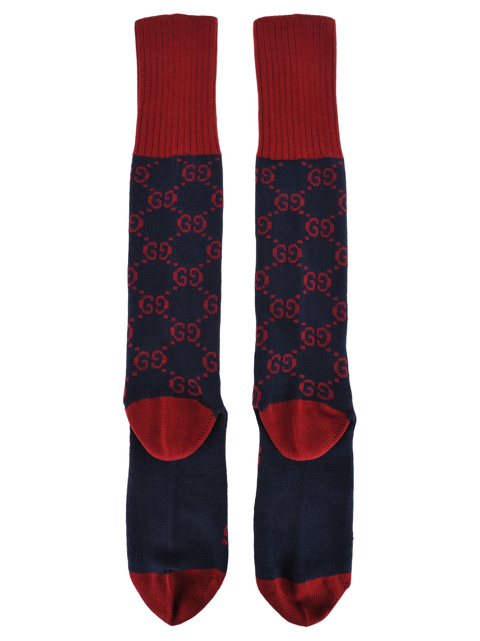 Gucci Gucci Interlocking G Socks - RED BLUE - 10967954 | italist