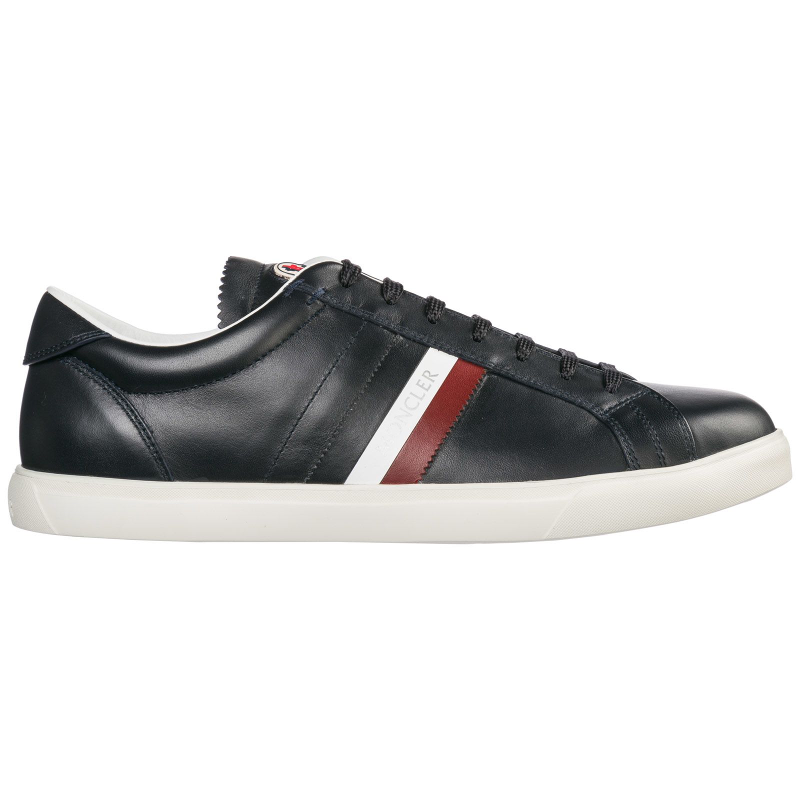 Moncler Shoes Leather Trainers Sneakers La Monaco In Blu | ModeSens