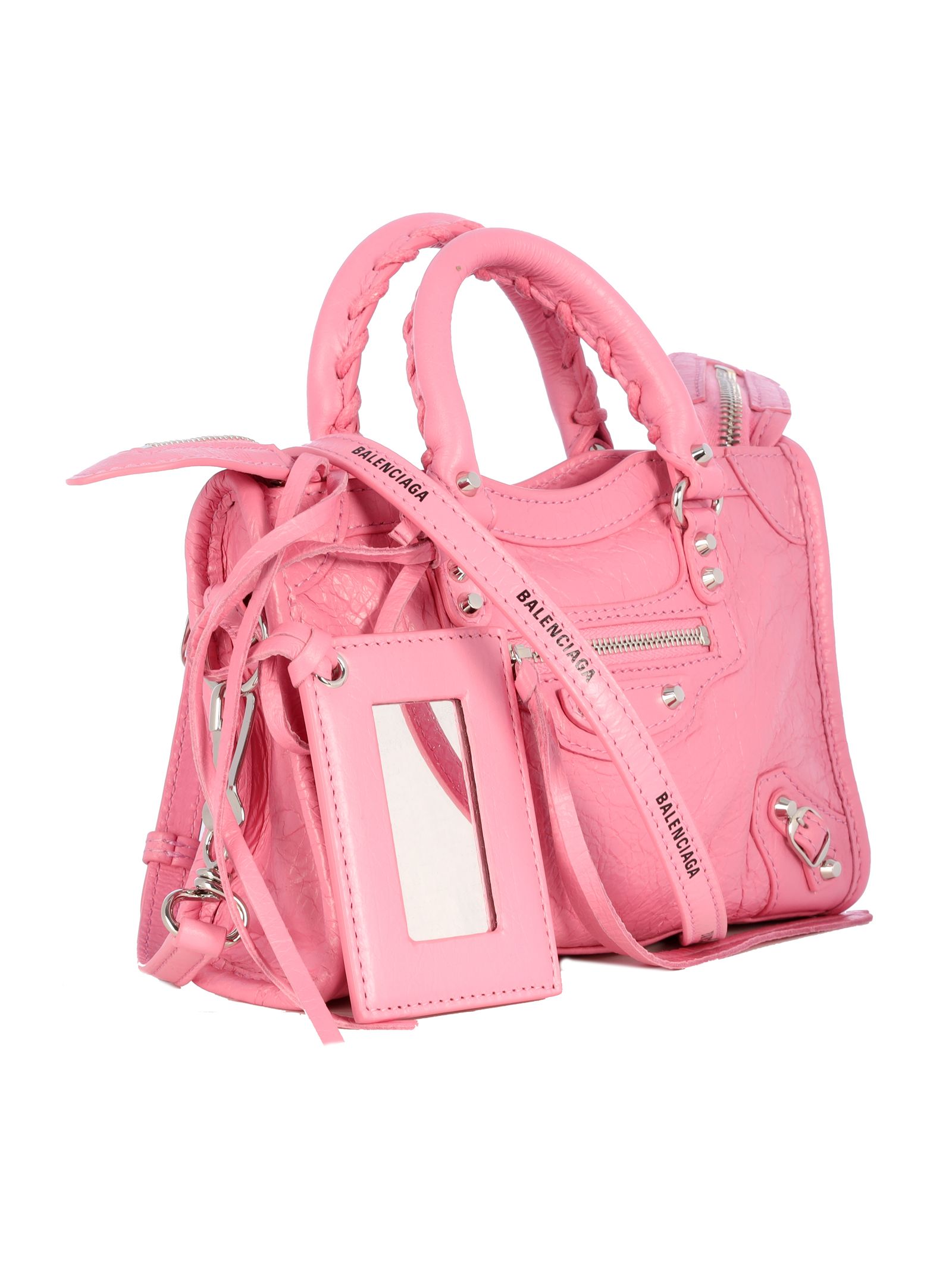 Balenciaga Balenciaga Classic Nano City Aj Shoulder Bag - Baby Pink Black - 10966849 | italist
