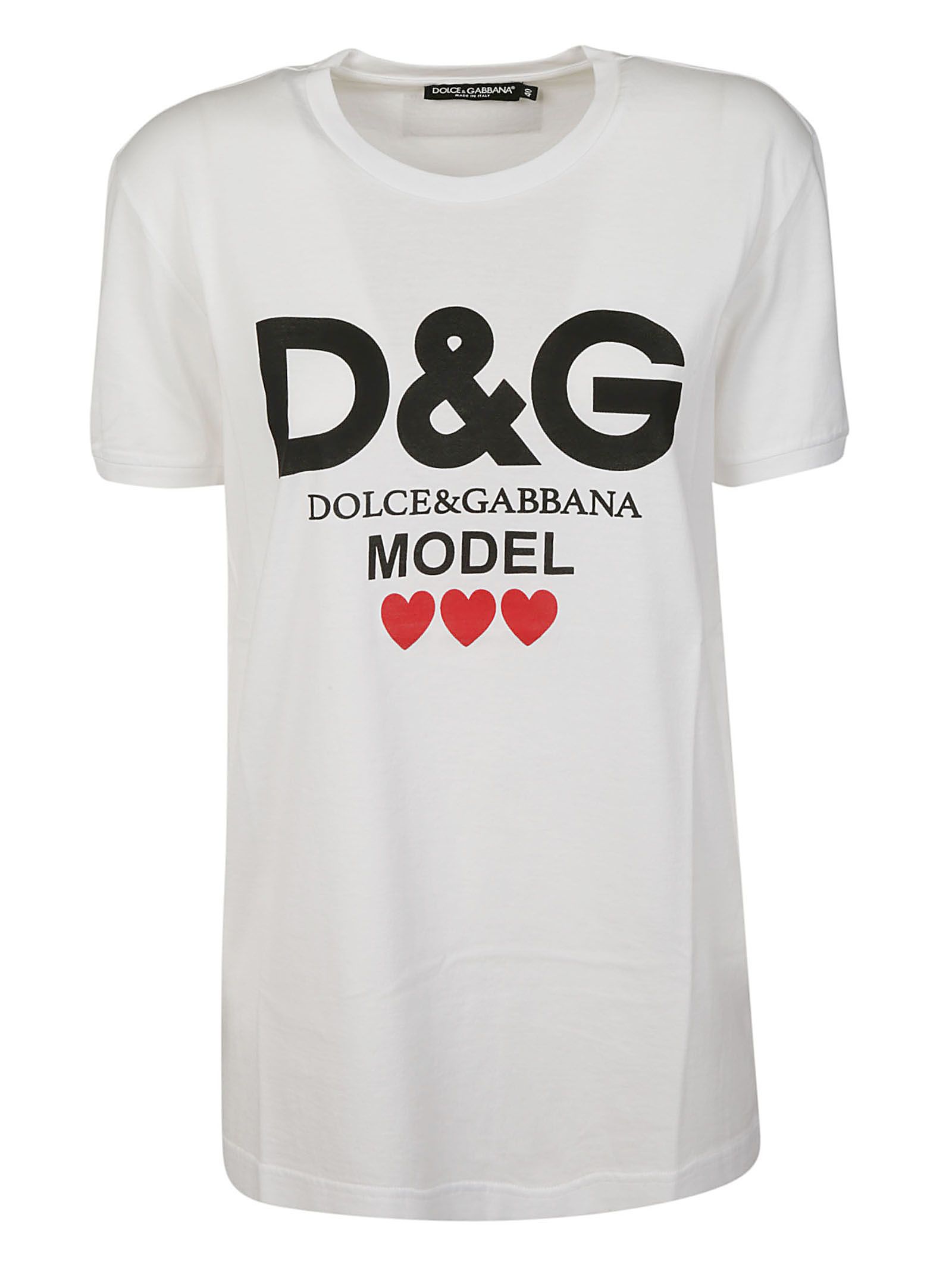 Dolce & Gabbana Dolce & Gabbana Logo Model T-shirt - WHITE - 10700495 ...