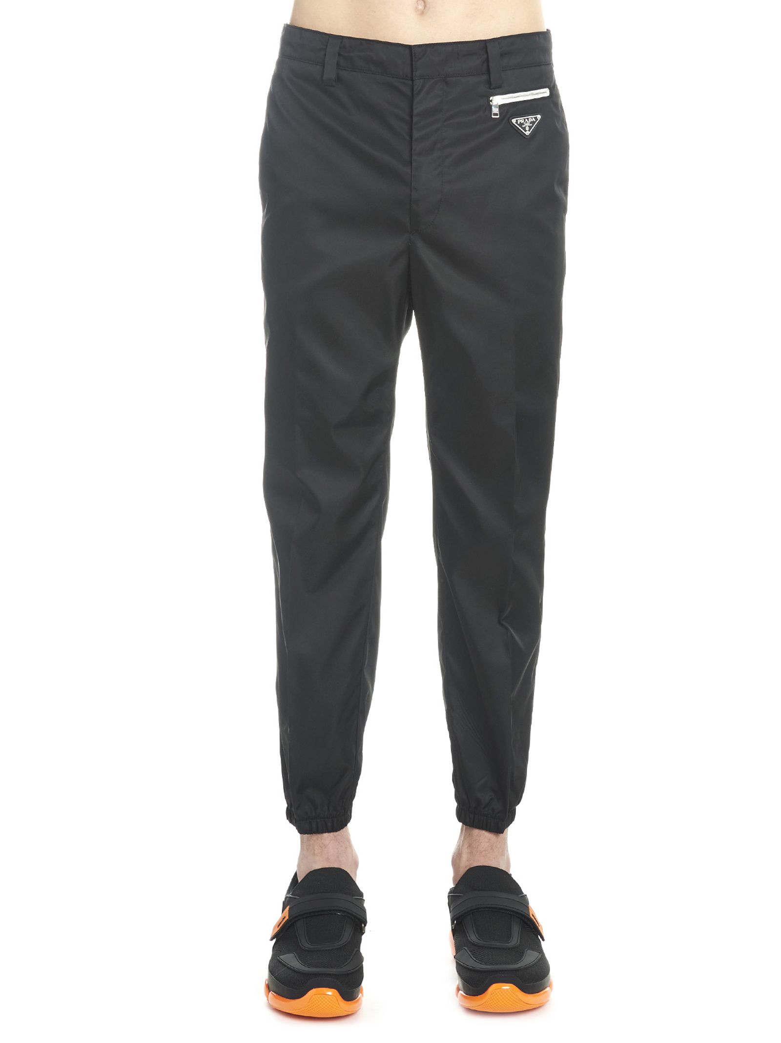 prada rubber cuff jogger pants