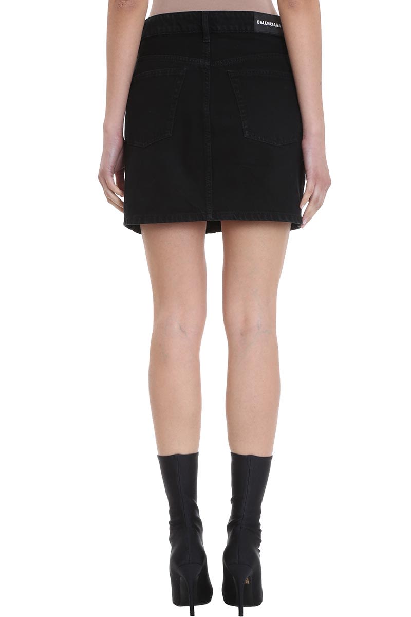 Balenciaga Balenciaga Black Denim Skirt - black - 10927933 | italist