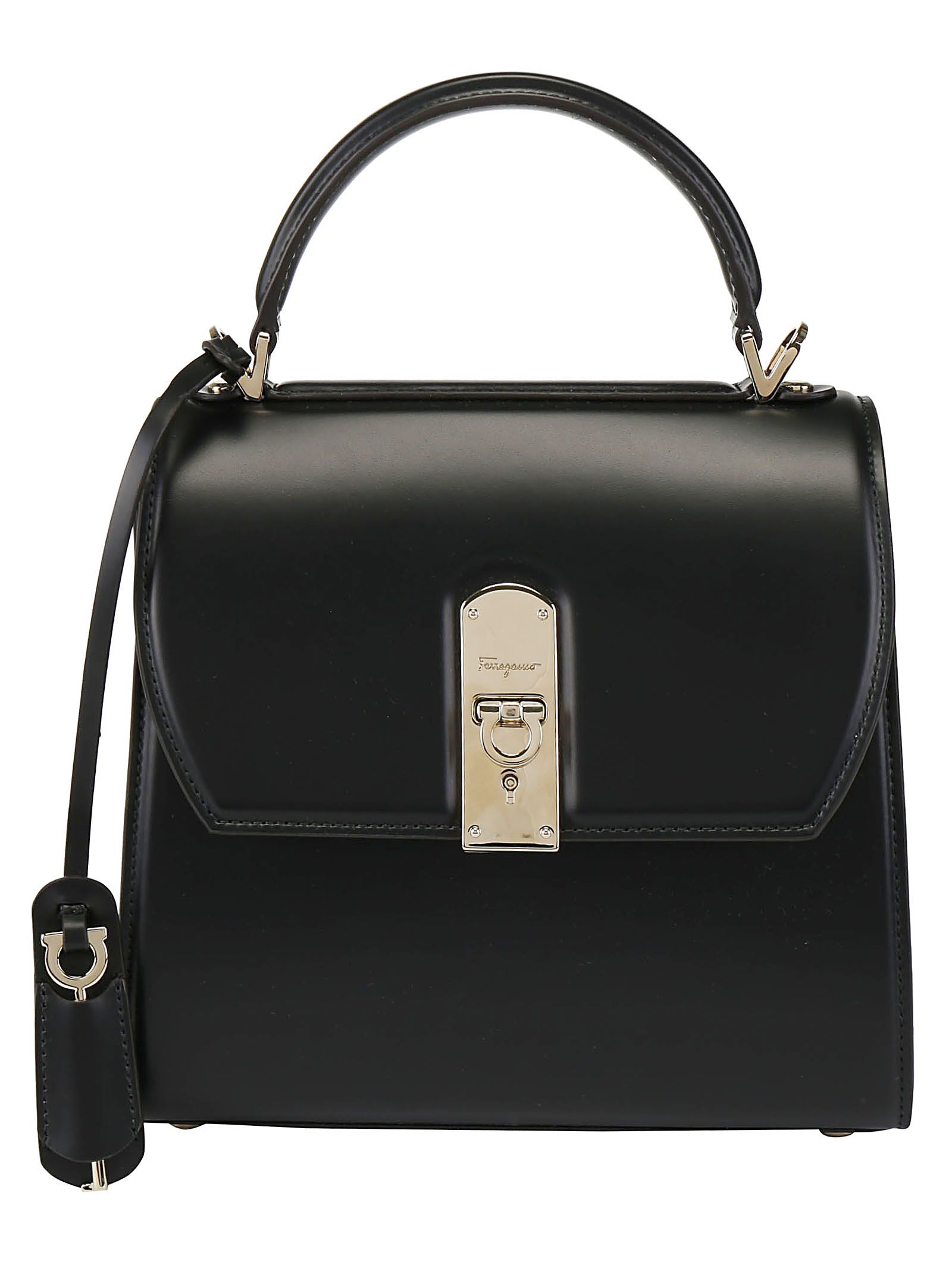 Salvatore Ferragamo Boxy Handbag In Nero | ModeSens