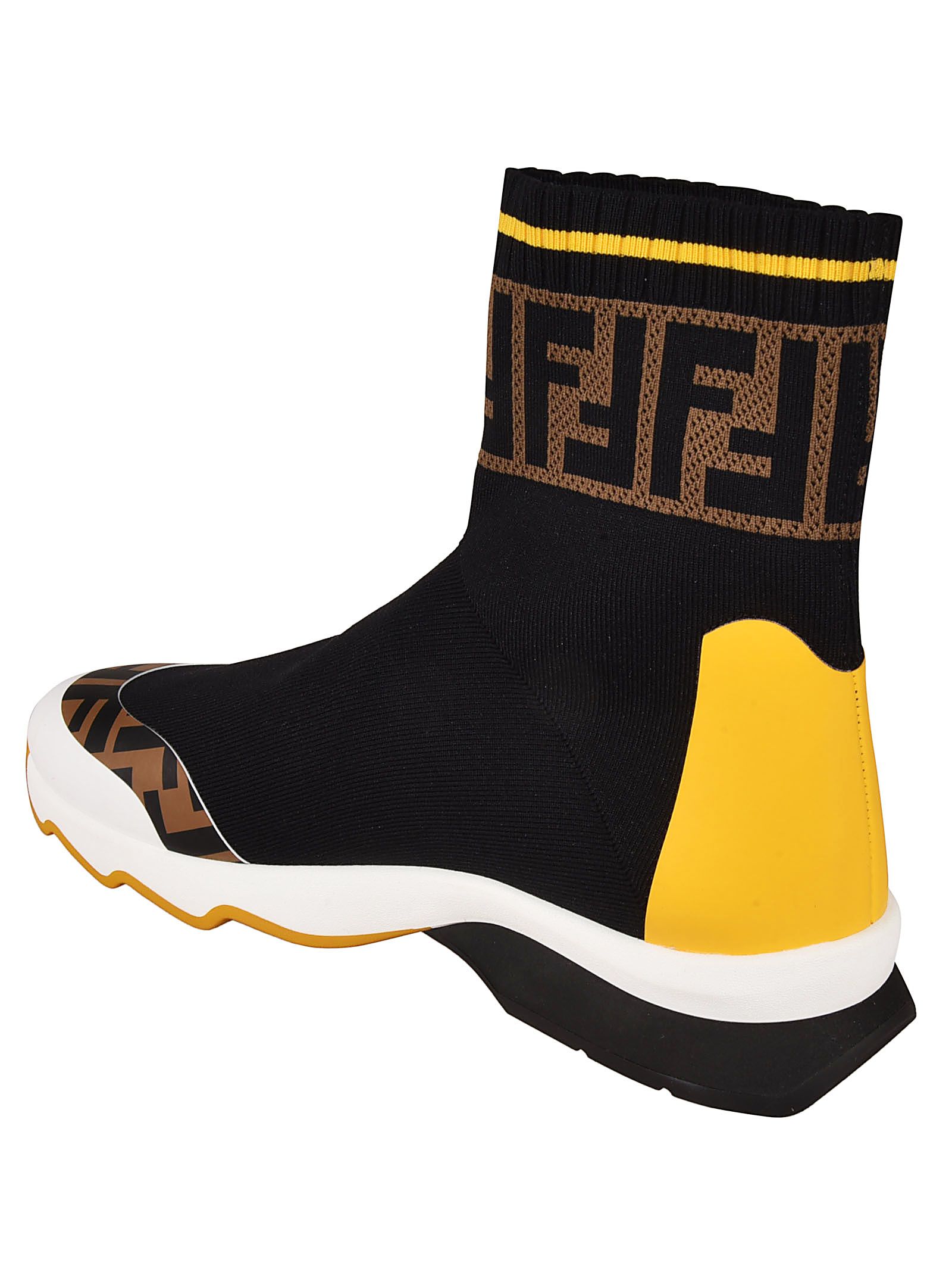 Fendi Fendi Fila X Logo Sock Sneakers - Black/Multicolor - 10901158 ...