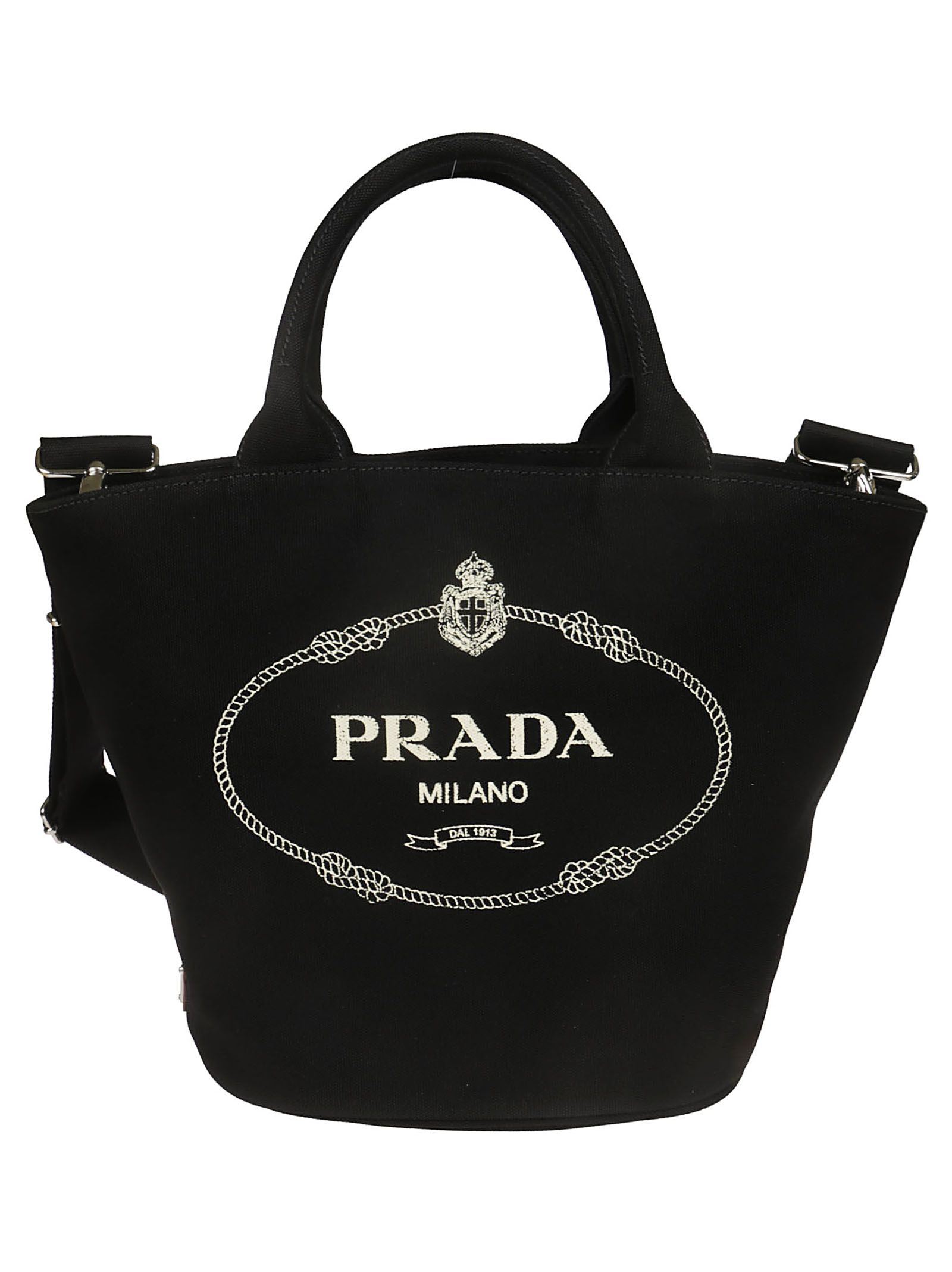 prada printed tote