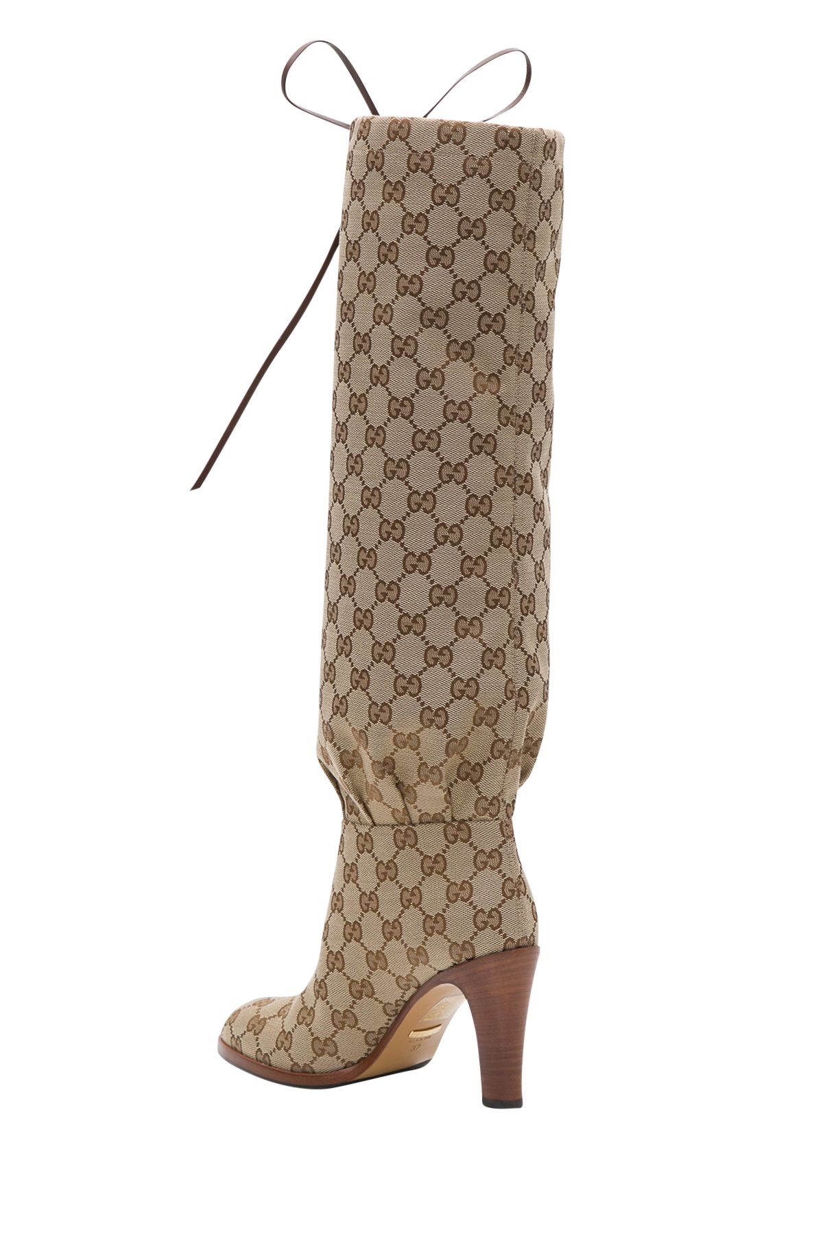 Gucci Gucci Gg Canvas Mid-heel Boot - Beige - 10819713 | italist