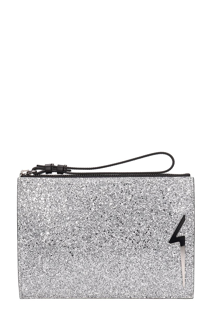 Giuseppe Zanotti Bags Giuseppe Zanotti G-glitter Silver Pouch