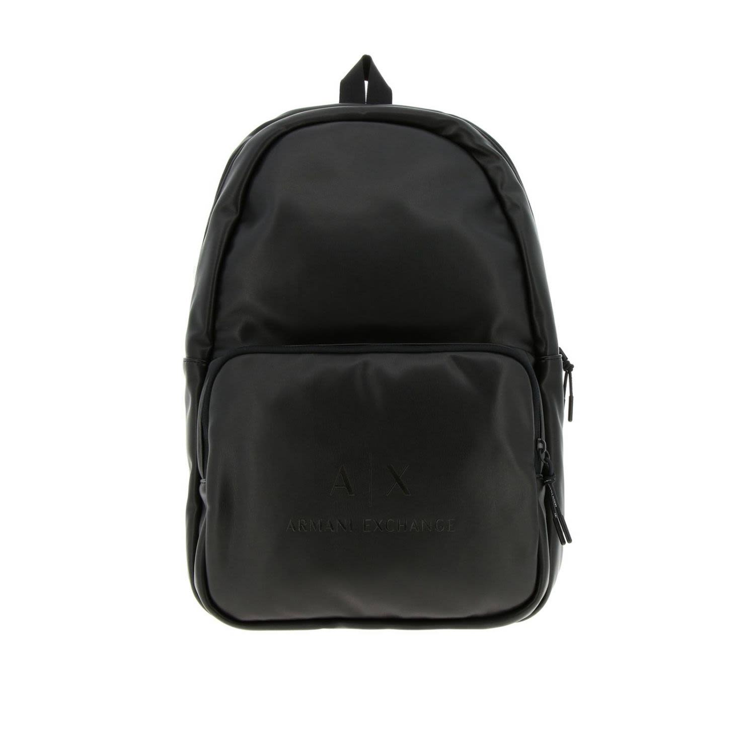 armani exchange black backpack