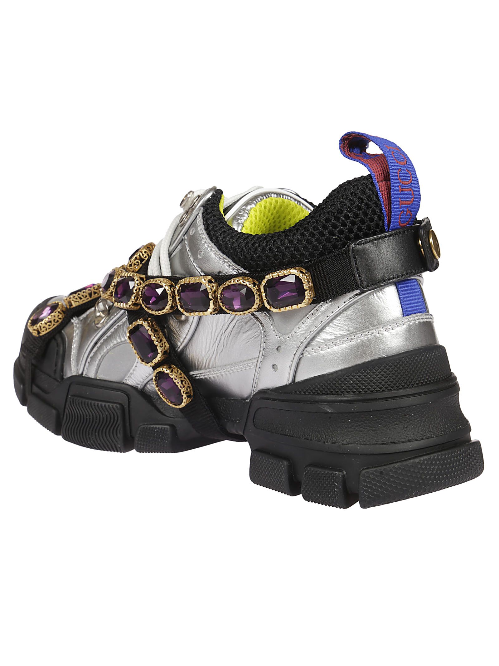 Gucci Gucci Flashtrek Sneakers - Arg/nero/sil/m.b-h.r - 10786589 | italist