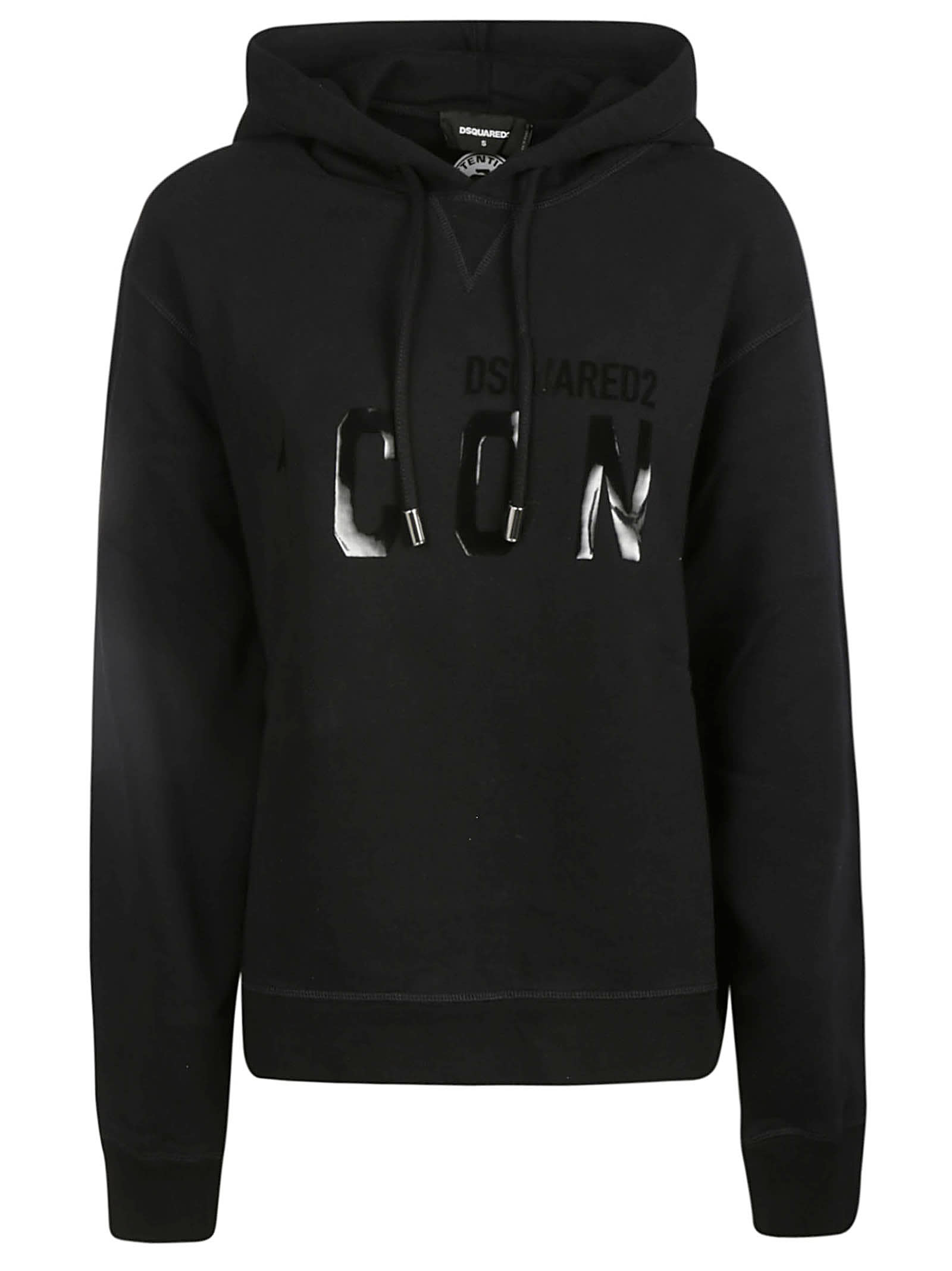 dsquared2 logo hooded sweatshirt
