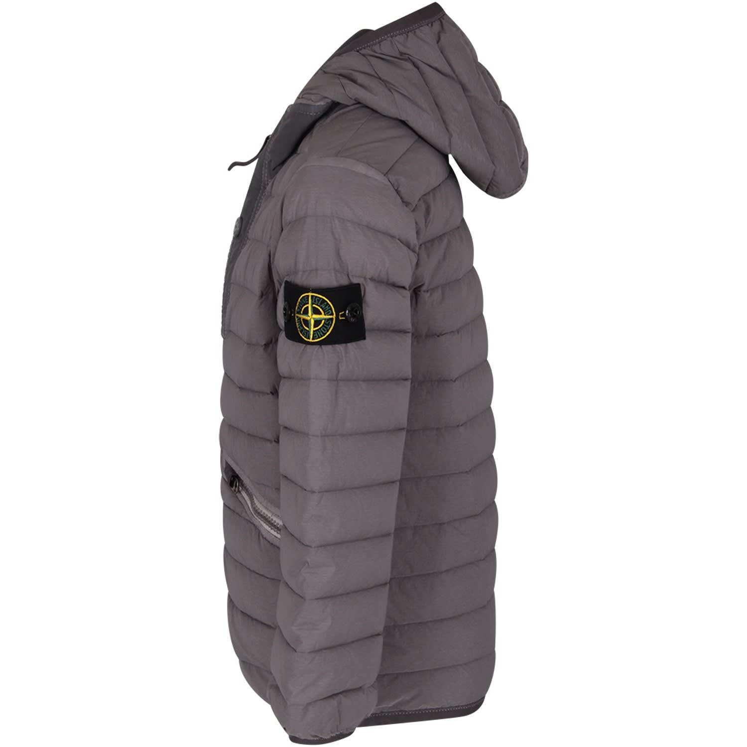 Grey stone island coat Clearance