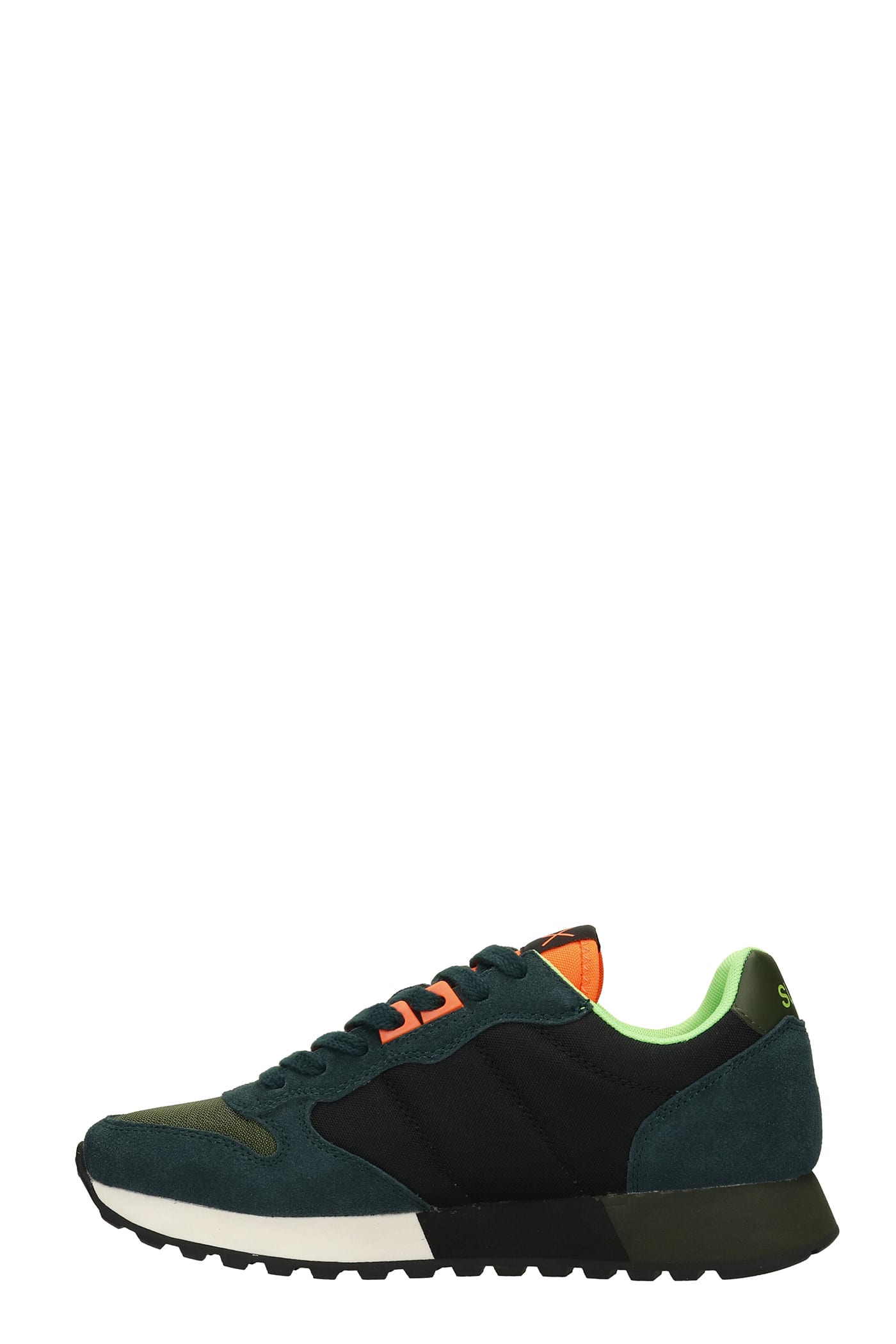 Jaki Fluo Sneakers In Black Suede And Fabric