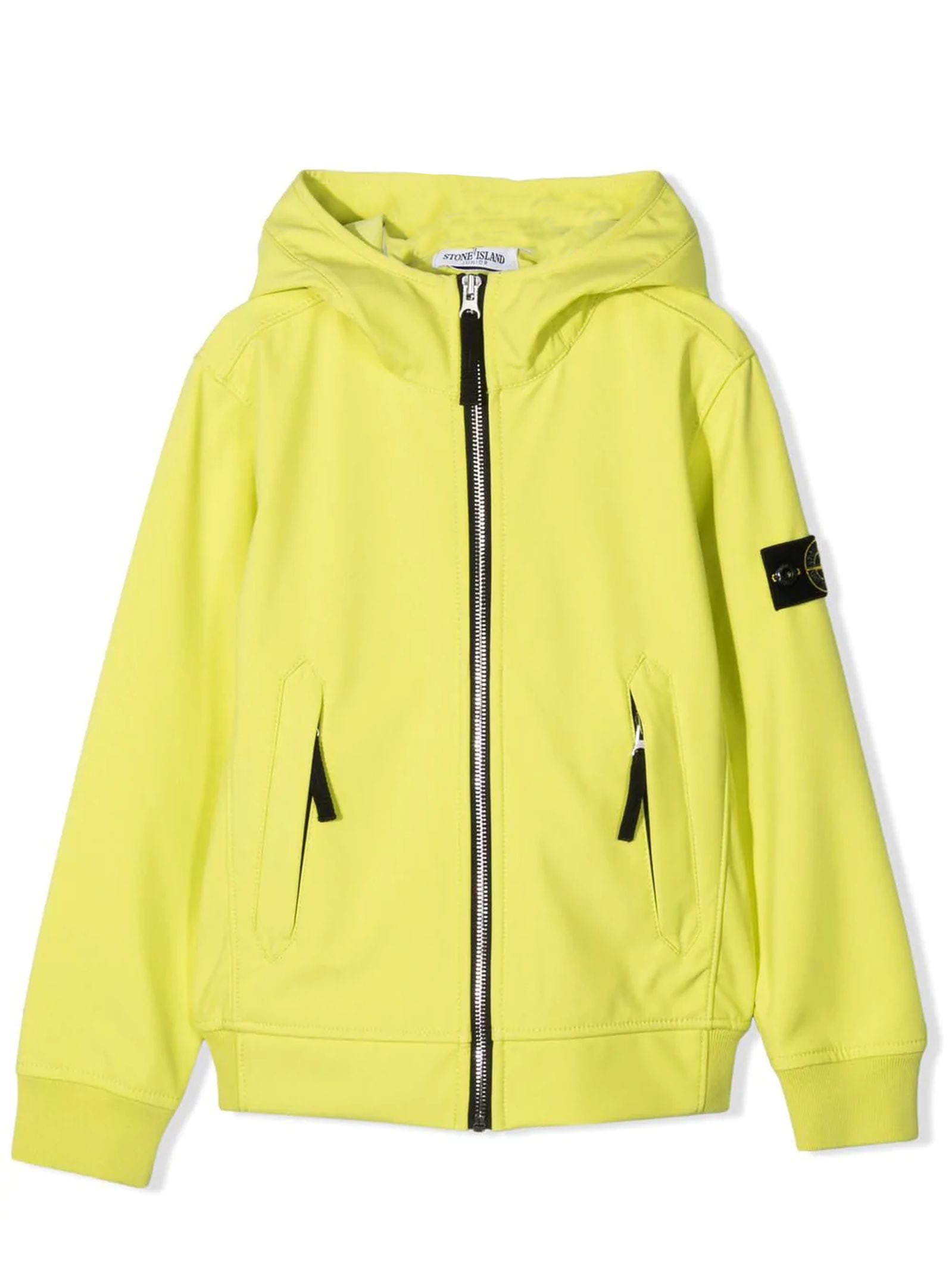 lime green stone island jumper