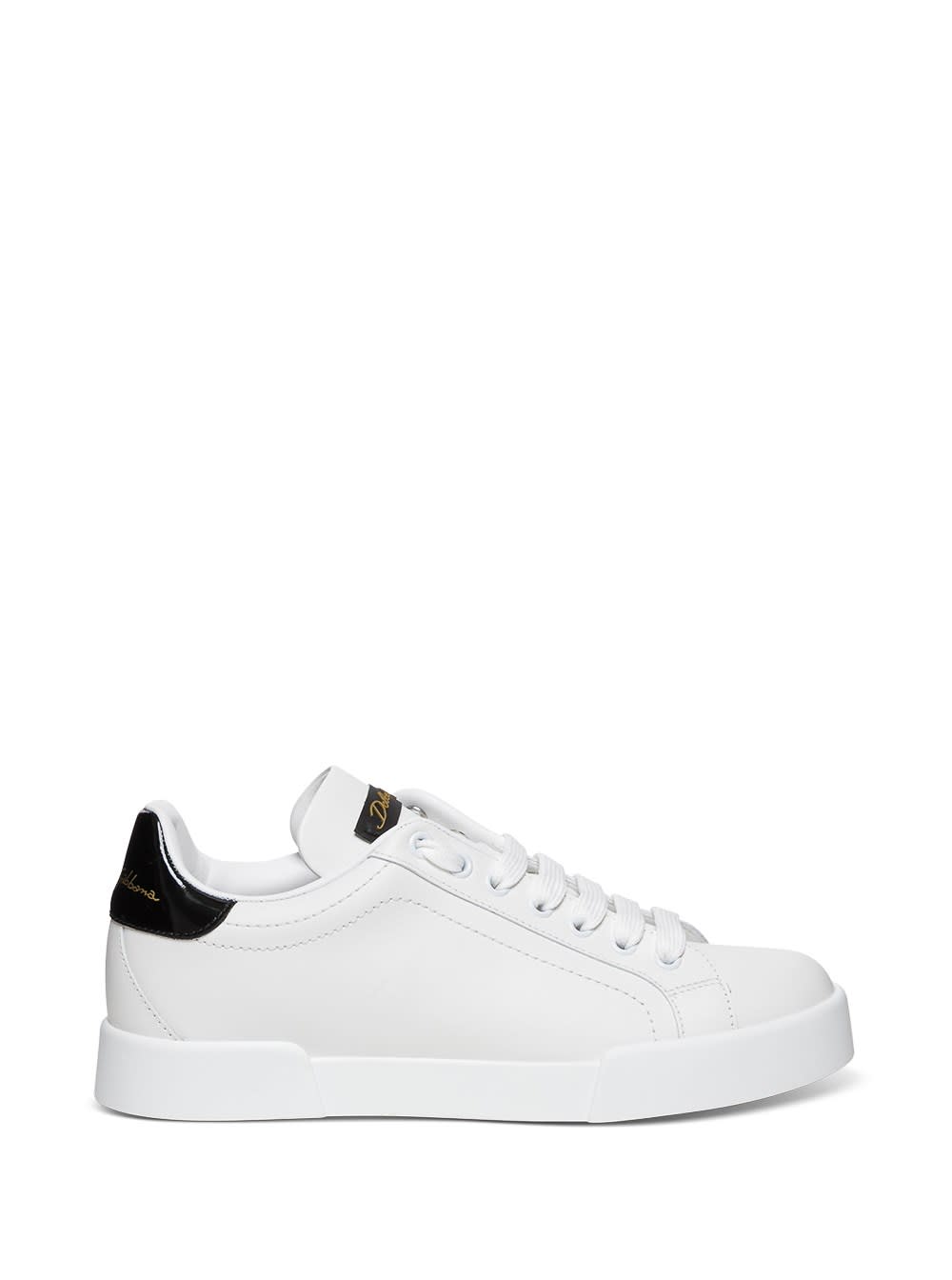 Dolce \u0026 Gabbana White Leather Sneakers With Logo | italist