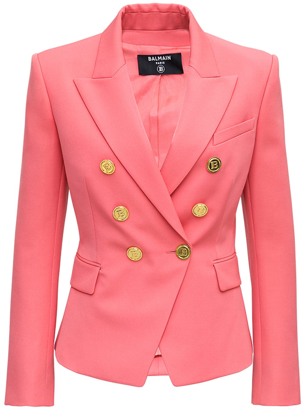 fotoelektrisk modtage Encommium Balmain Double-breasted Pink Wool Blazer | italist, ALWAYS LIKE A SALE