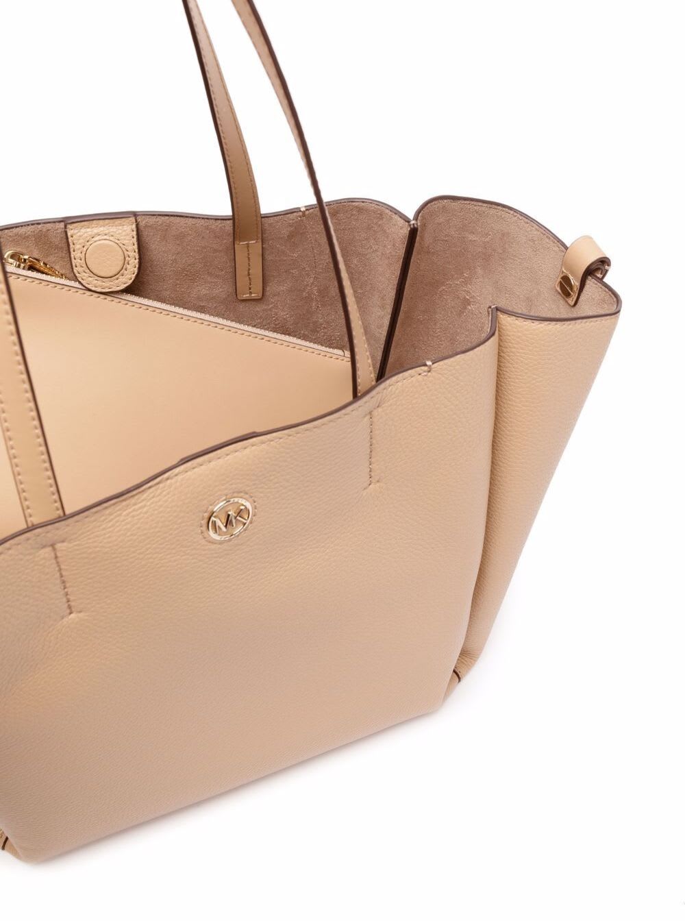 Michael Kors Women's Freya Leather Tote Bag With Logo Plate