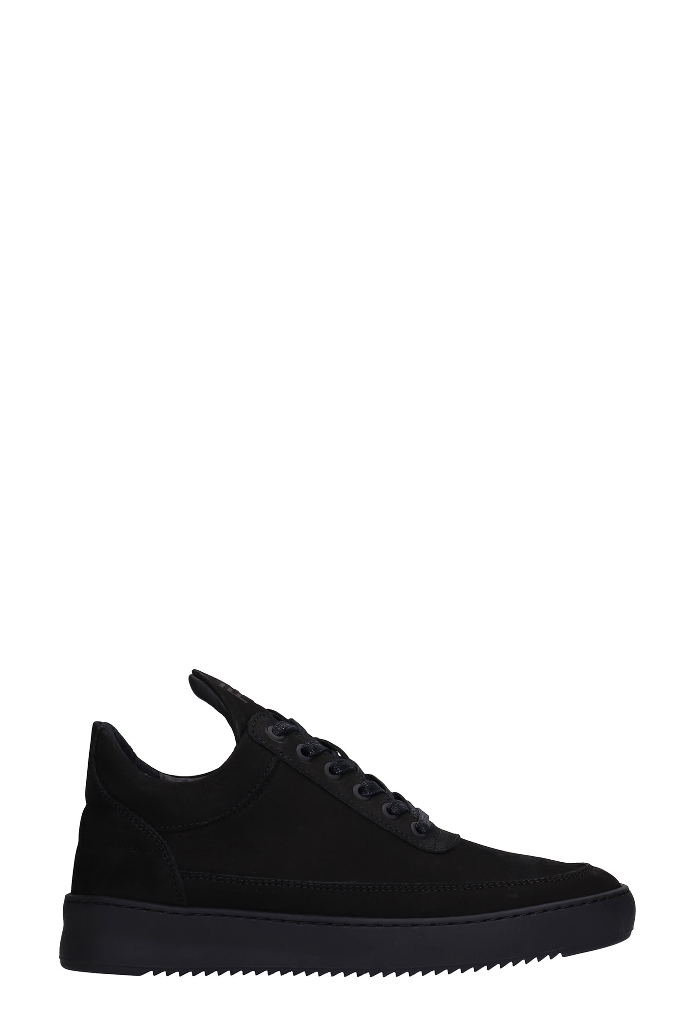 Filling Pieces Low Top Ripple Sneakers In Black Nubuck | italist