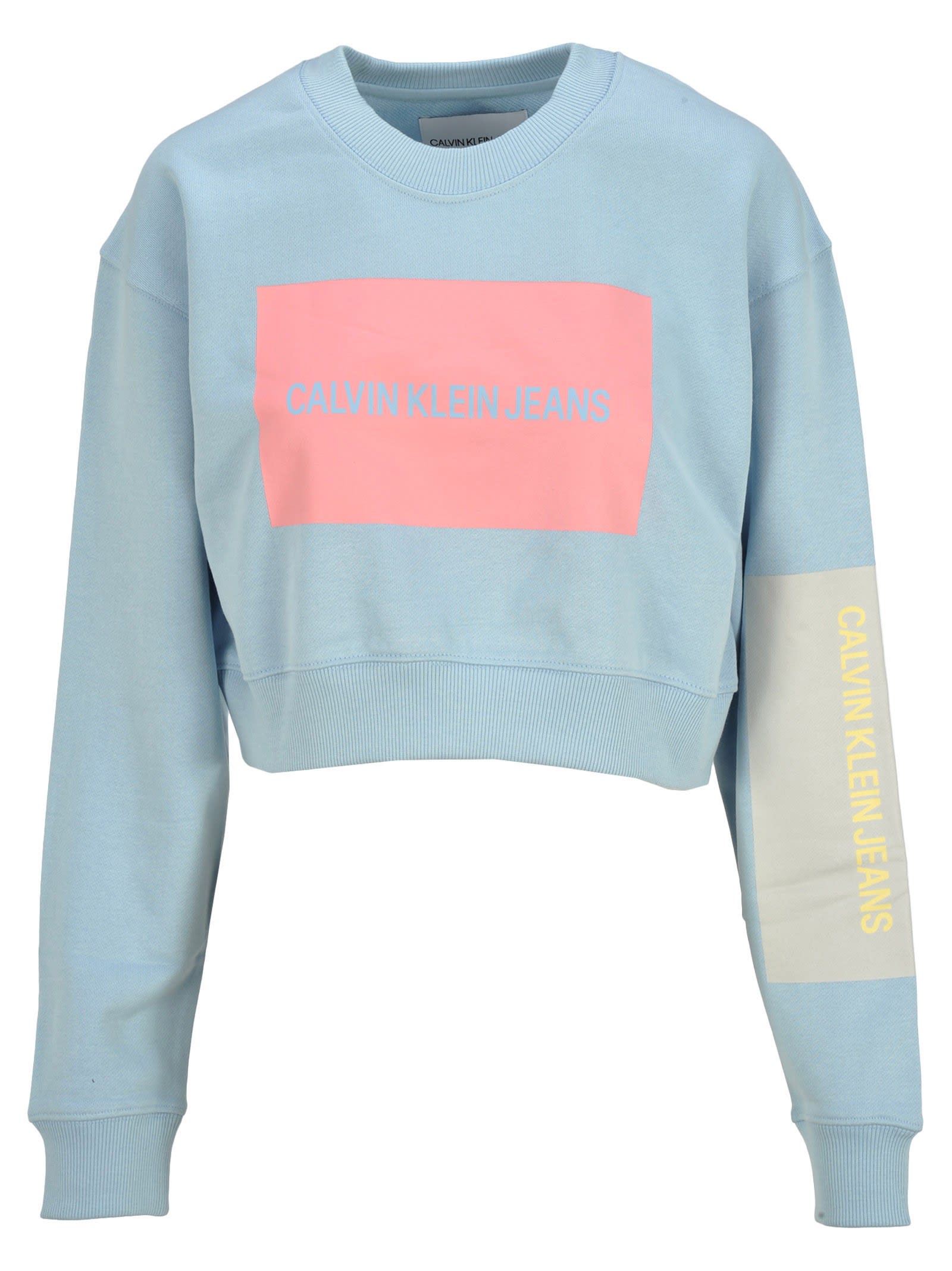 calvin klein baby blue sweatshirt