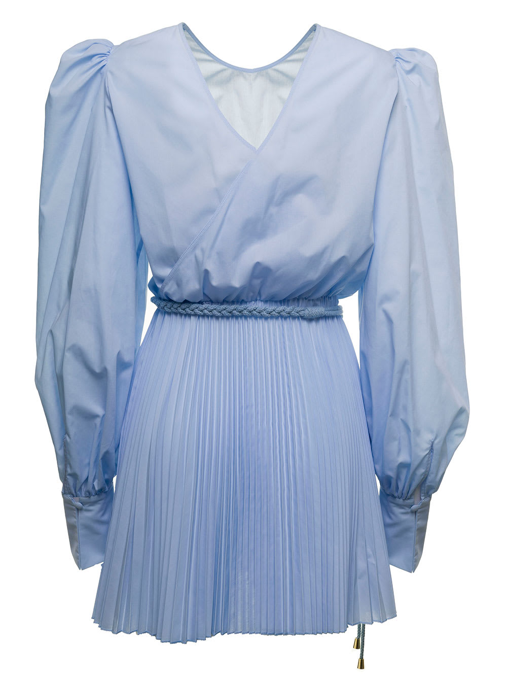 baby blue pleated dress