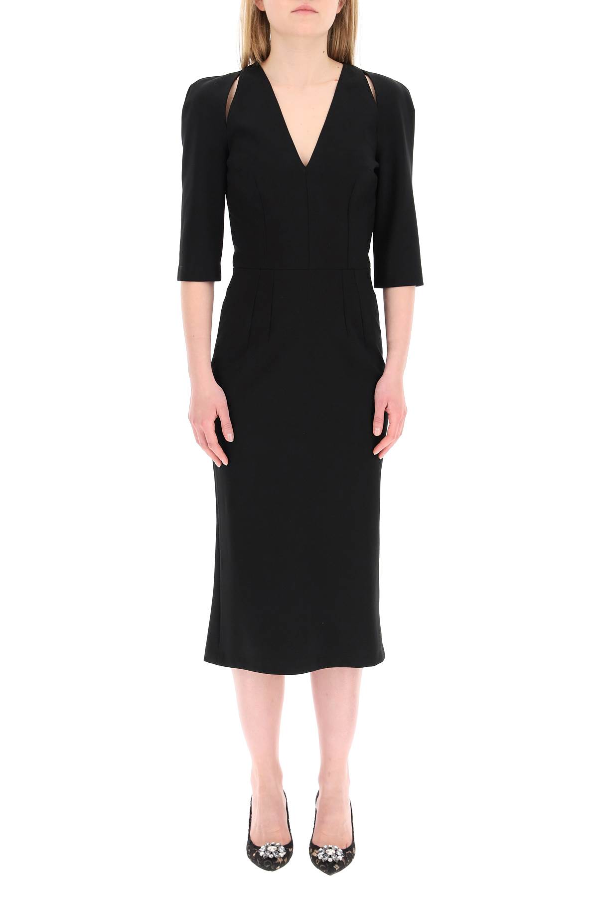 Dolce & Gabbana Jersey Midi Dress With Cut-out | italist