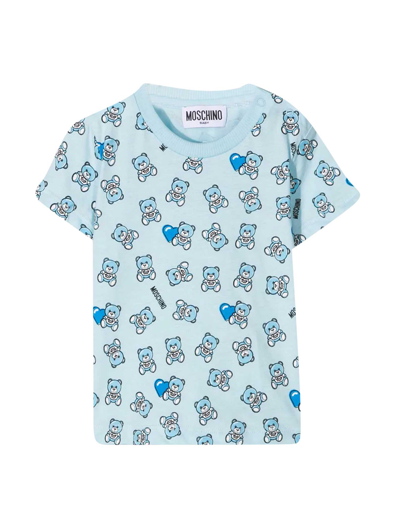 light blue moschino t shirt