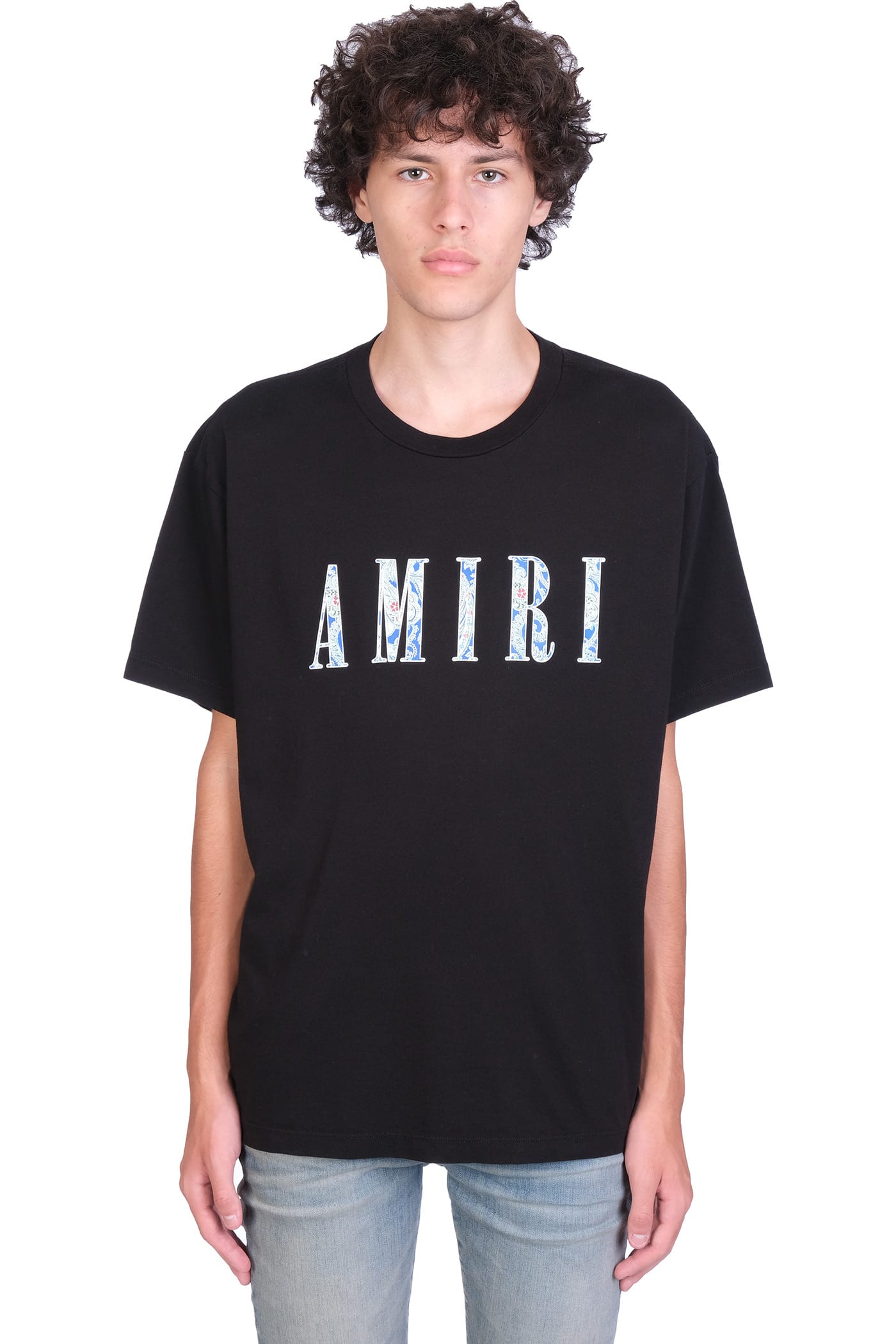 amiri t shirt black and blue