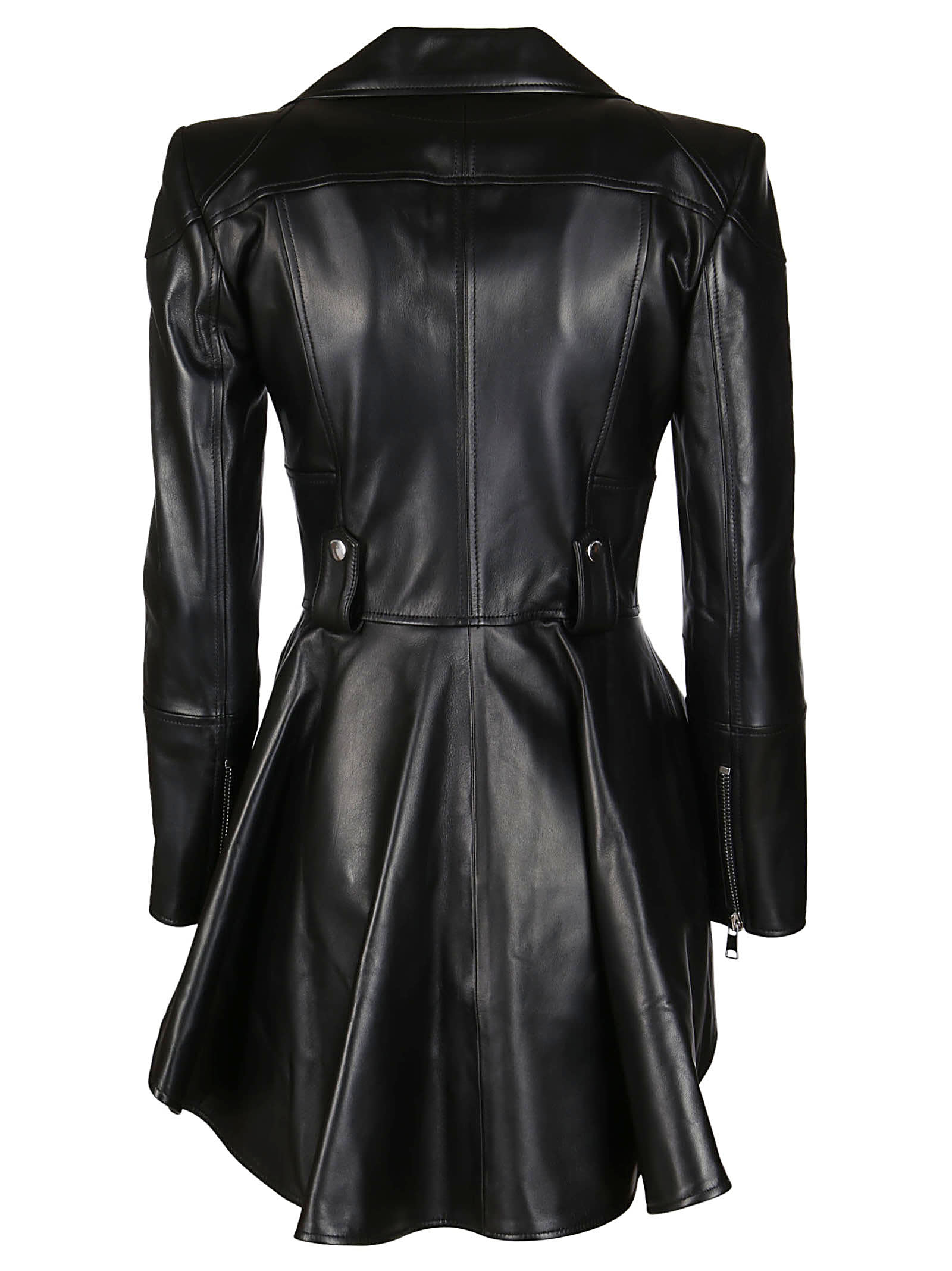 high low leather jacket