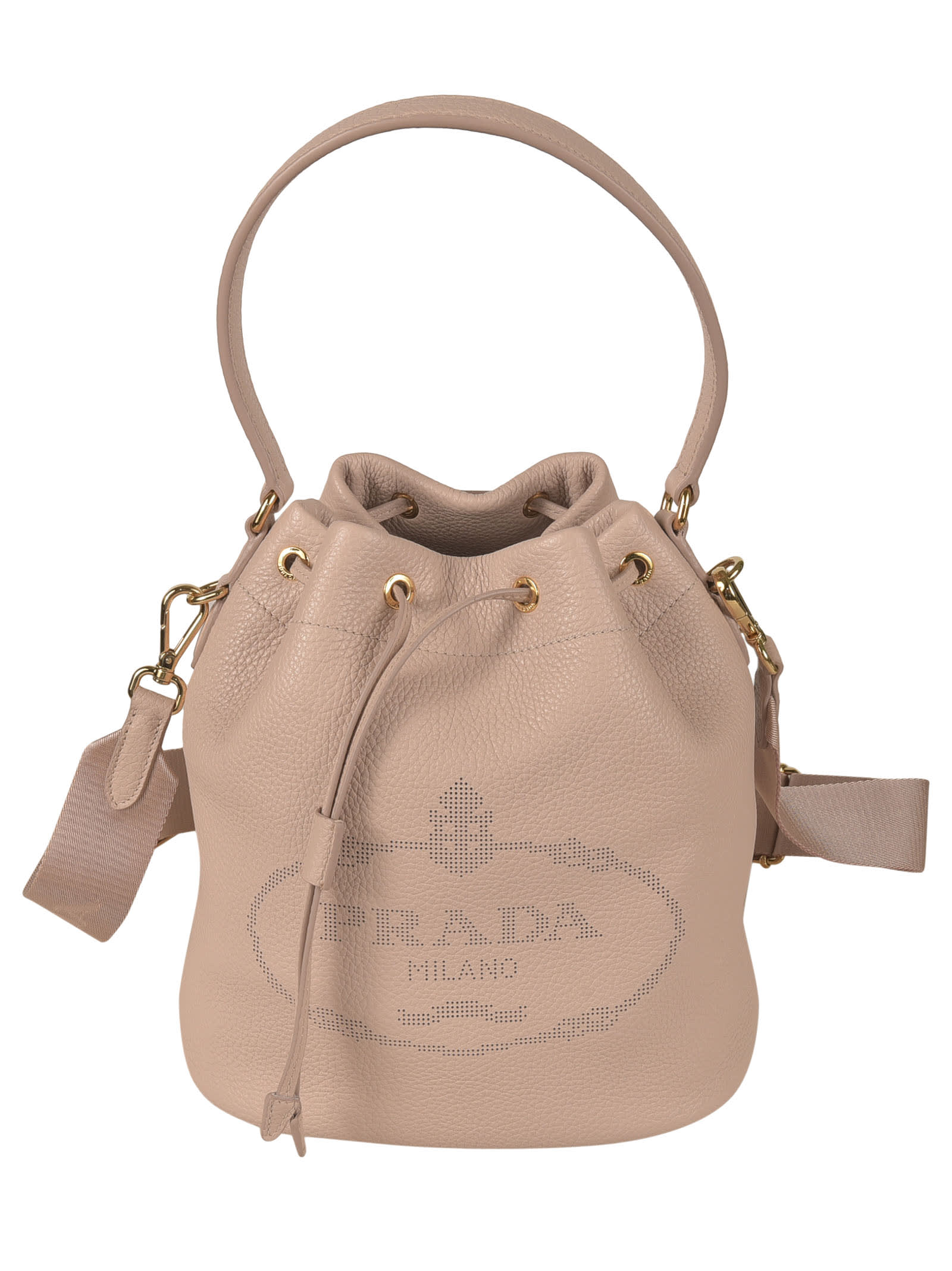 prada drawstring bucket bag