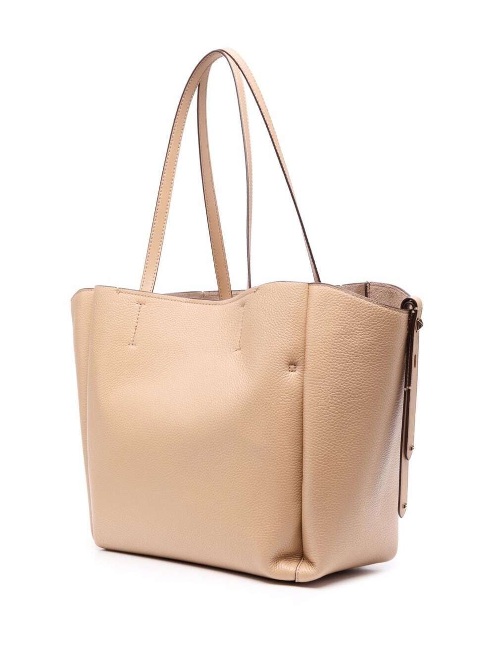 Michael Kors Women's Freya Leather Tote Bag With Logo Plate
