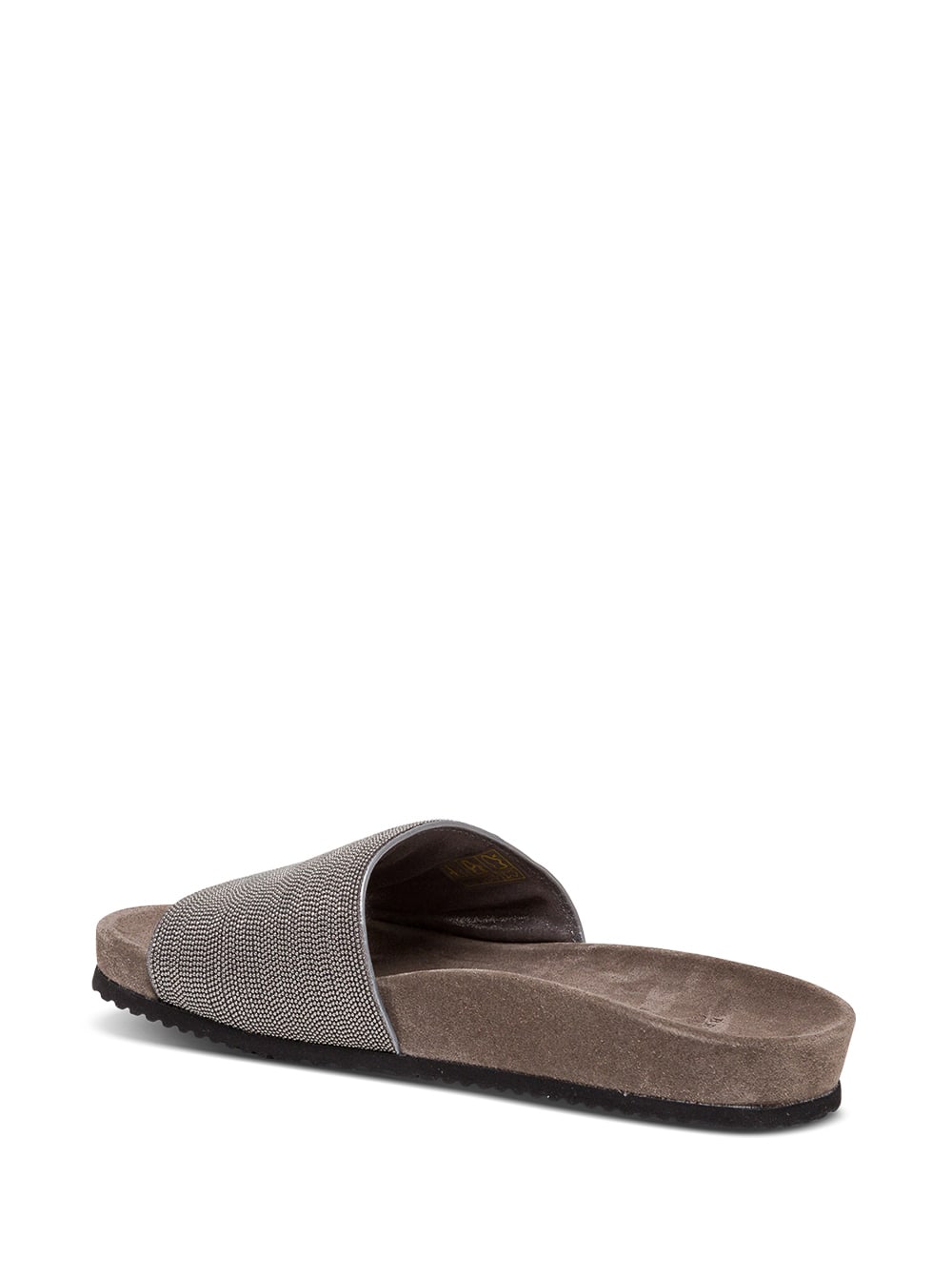 Brunello Cucinelli Slide Leather Monile Sandals