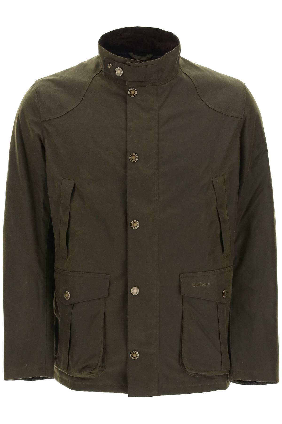 barbour leeward wax jacket olive