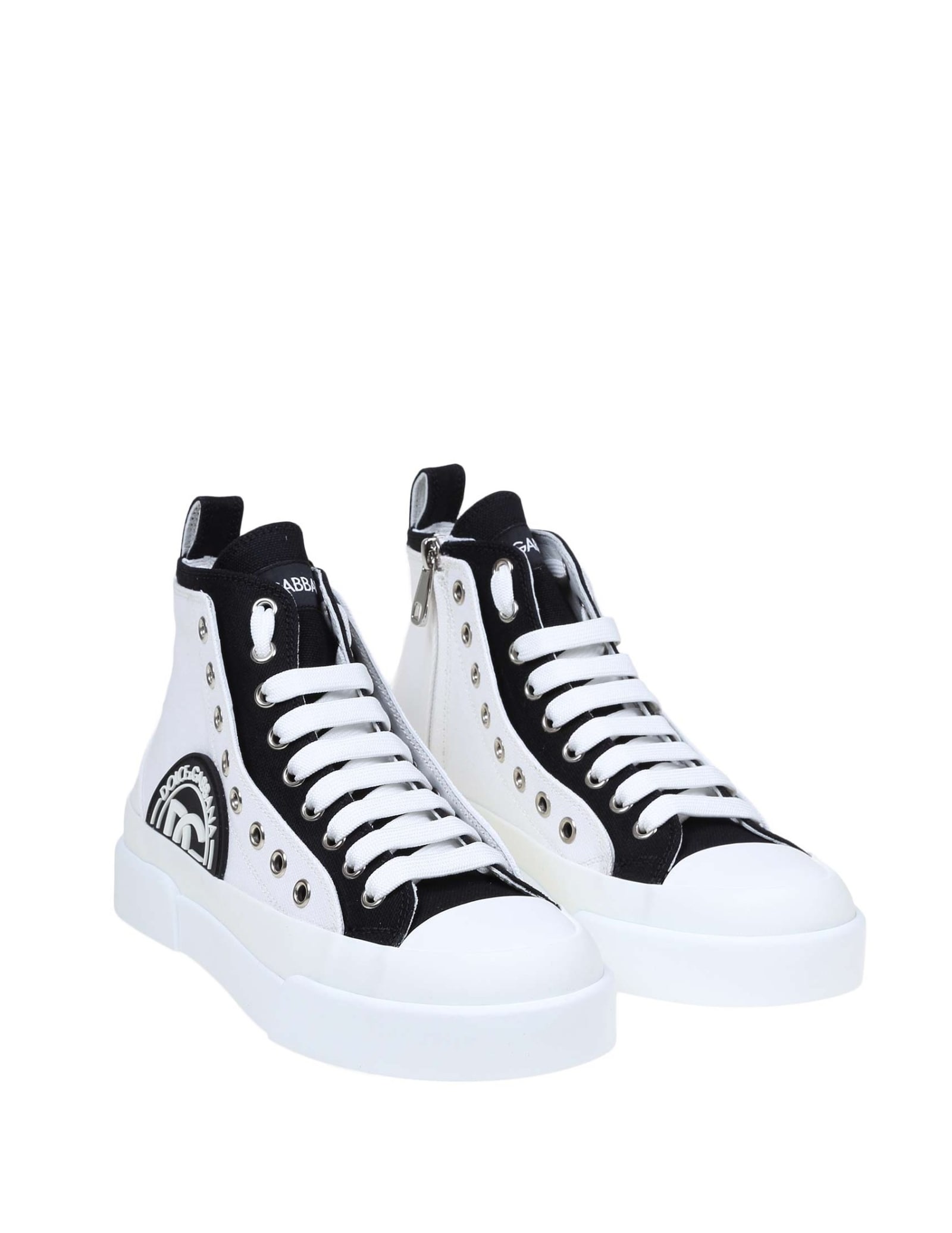 Dolce \u0026 Gabbana Portofino Light Mid Top Sneakers In Canvas | italist